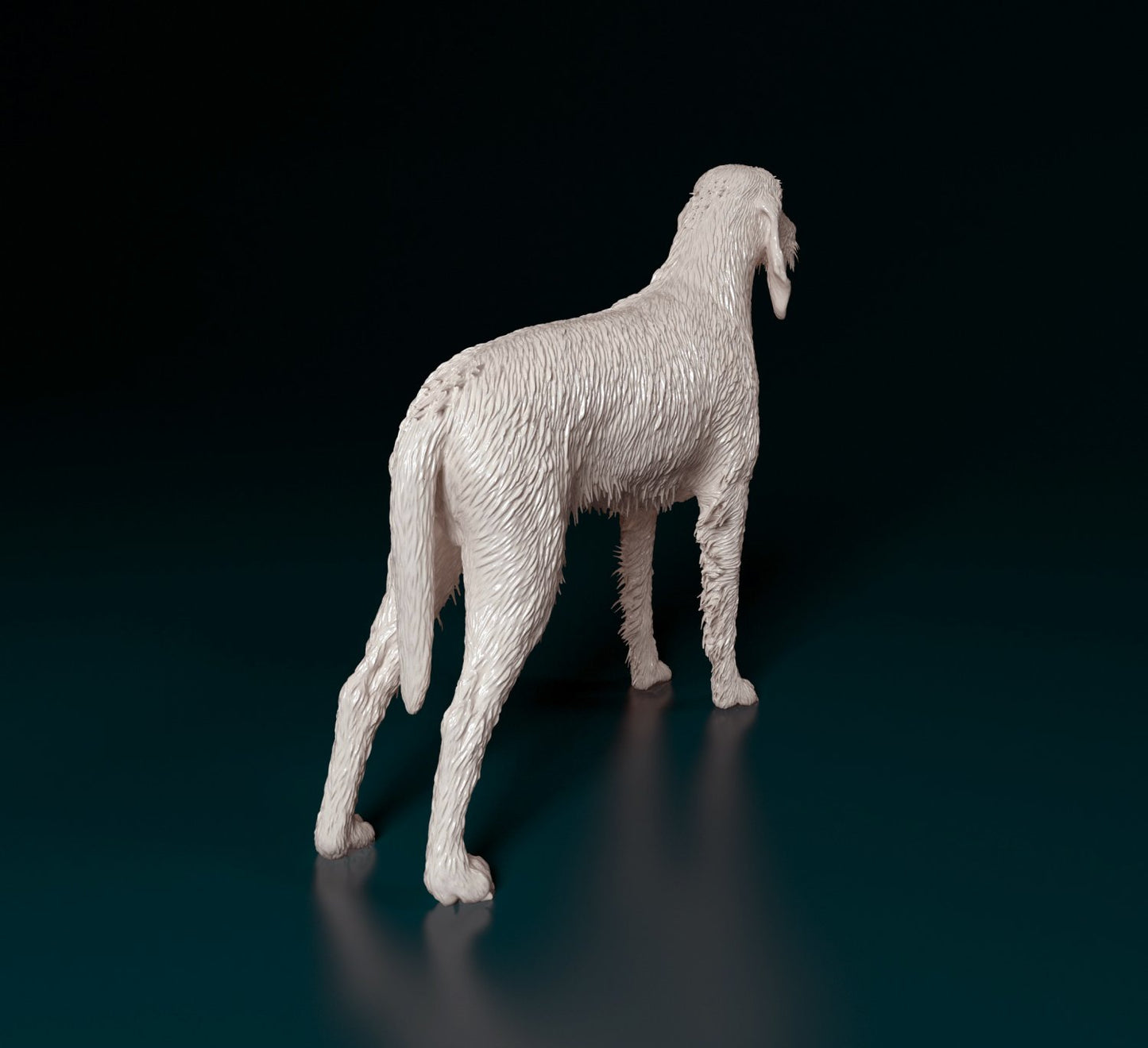 Seguigo italiano wire haired dog artist resin - white resin ready to prep / paint ALL SCALES