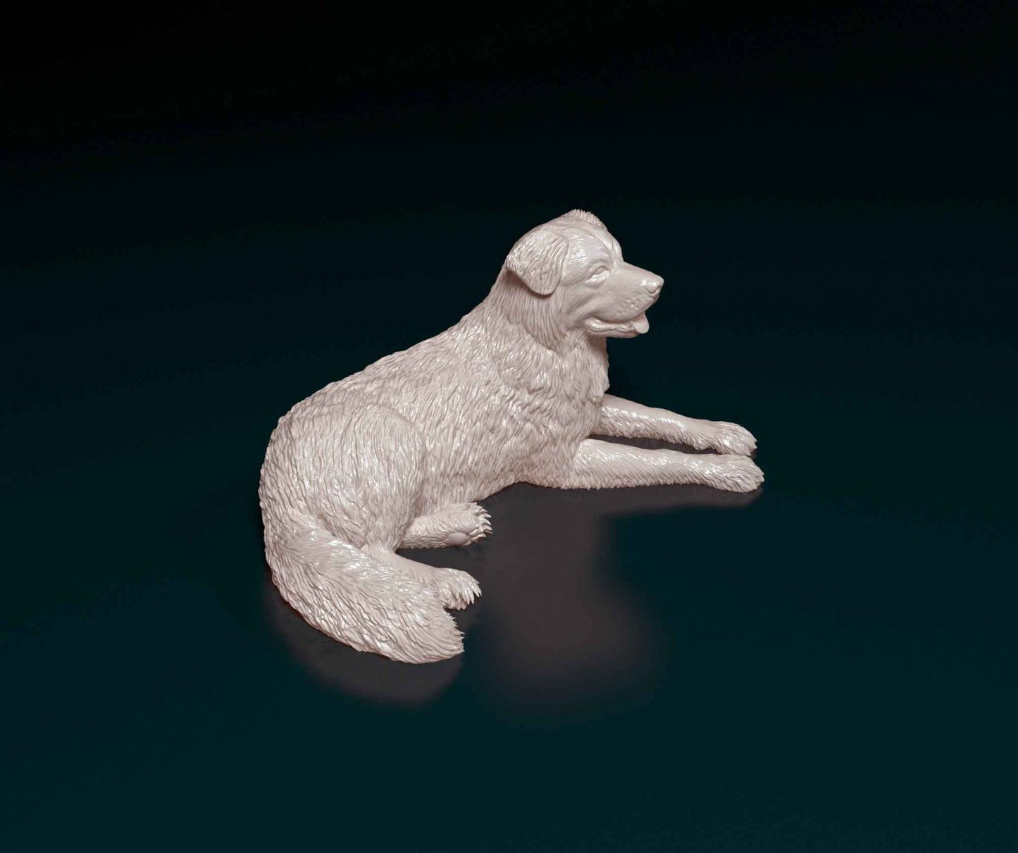 Saint Bernard cross dog artist resin - white resin ready to prep / paint ALL SCALES