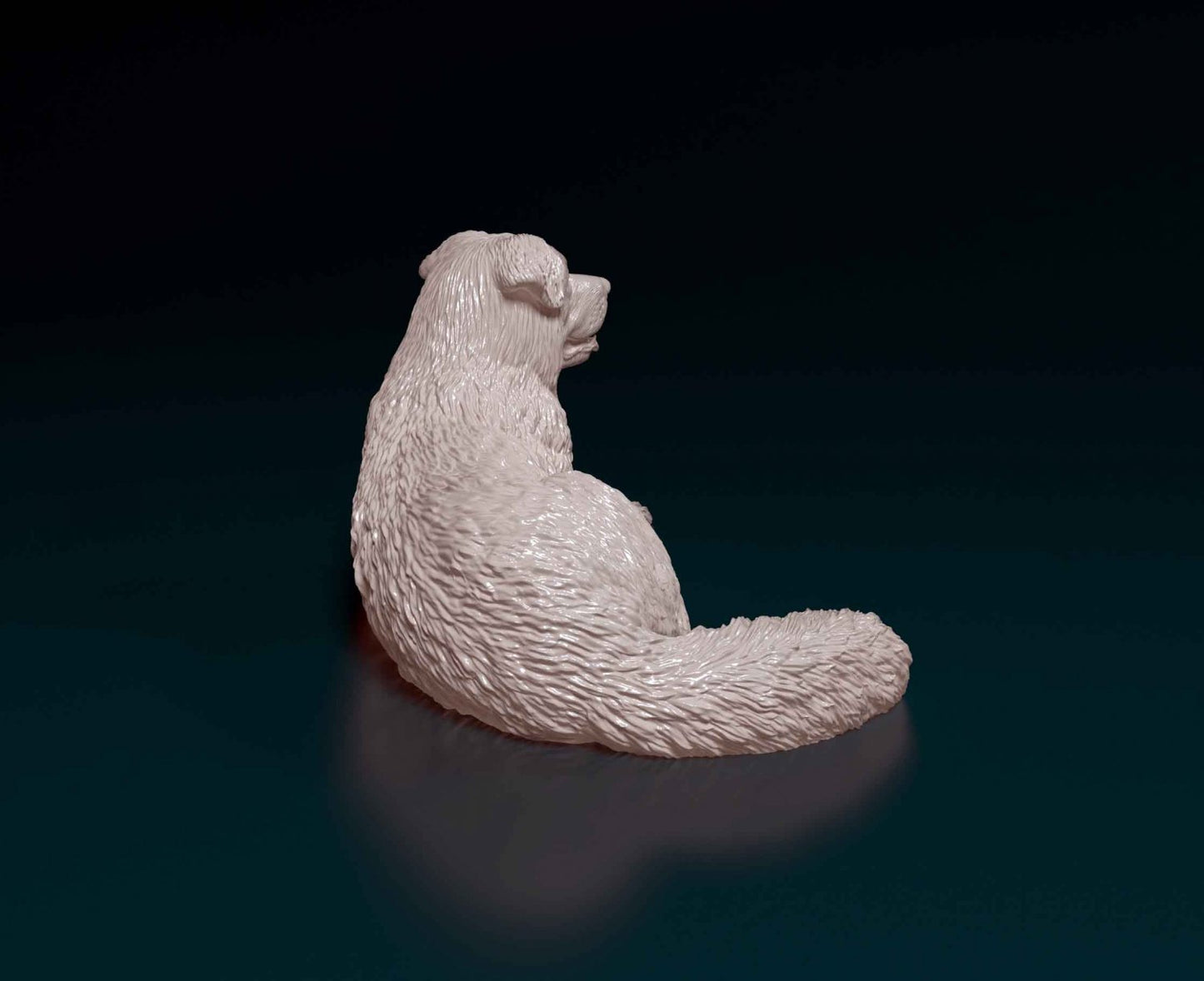 Saint Bernard cross dog artist resin - white resin ready to prep / paint ALL SCALES