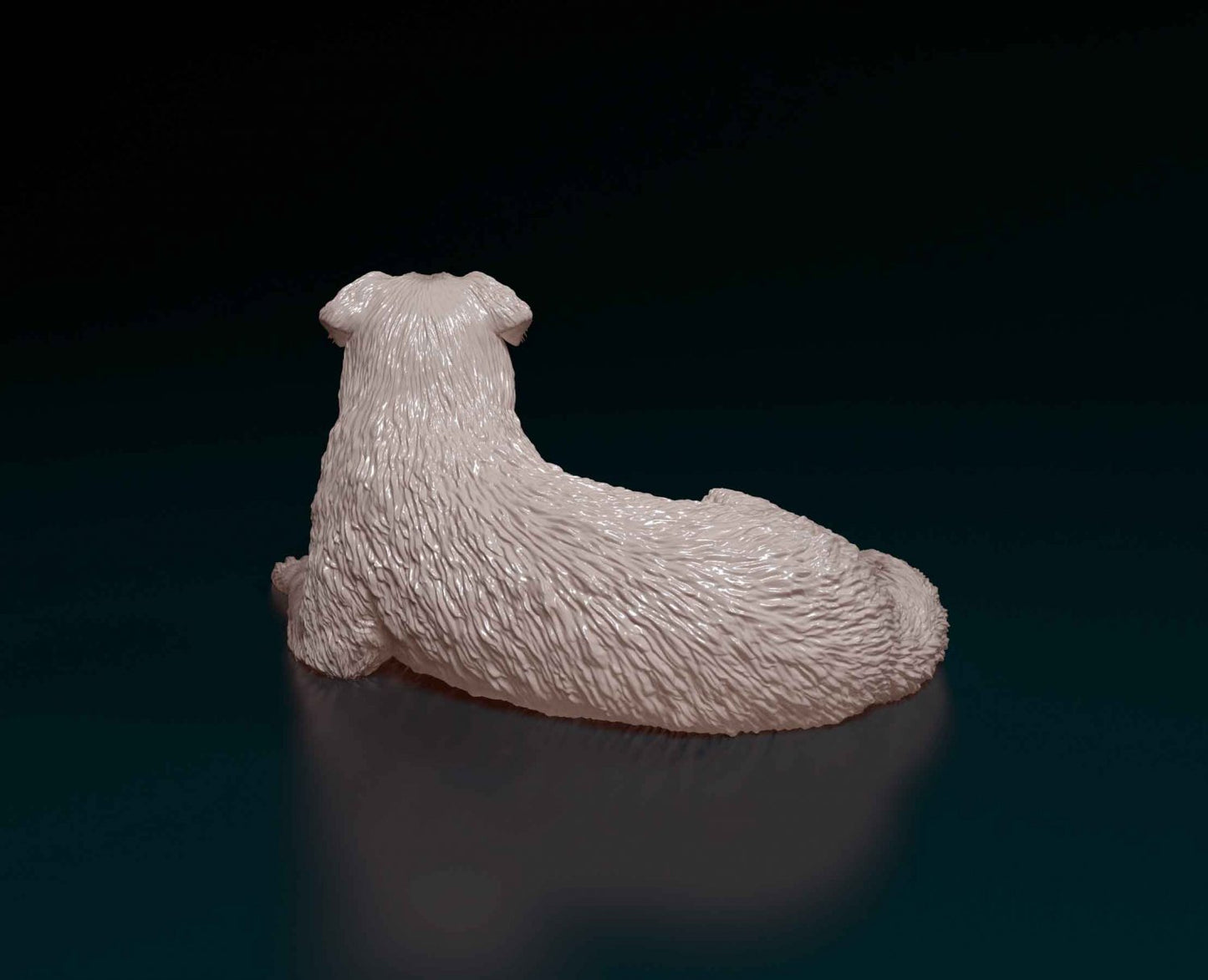 Saint Bernard cross dog artist resin - white resin ready to prep / paint ALL SCALES