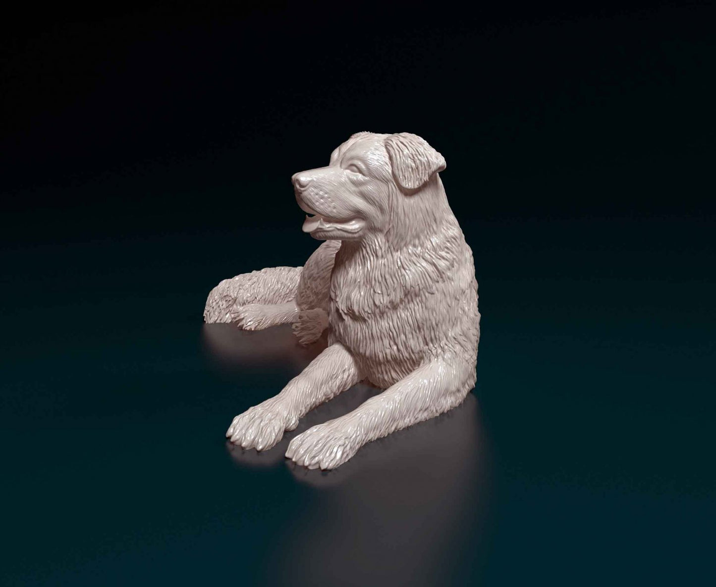 Saint Bernard cross dog artist resin - white resin ready to prep / paint ALL SCALES