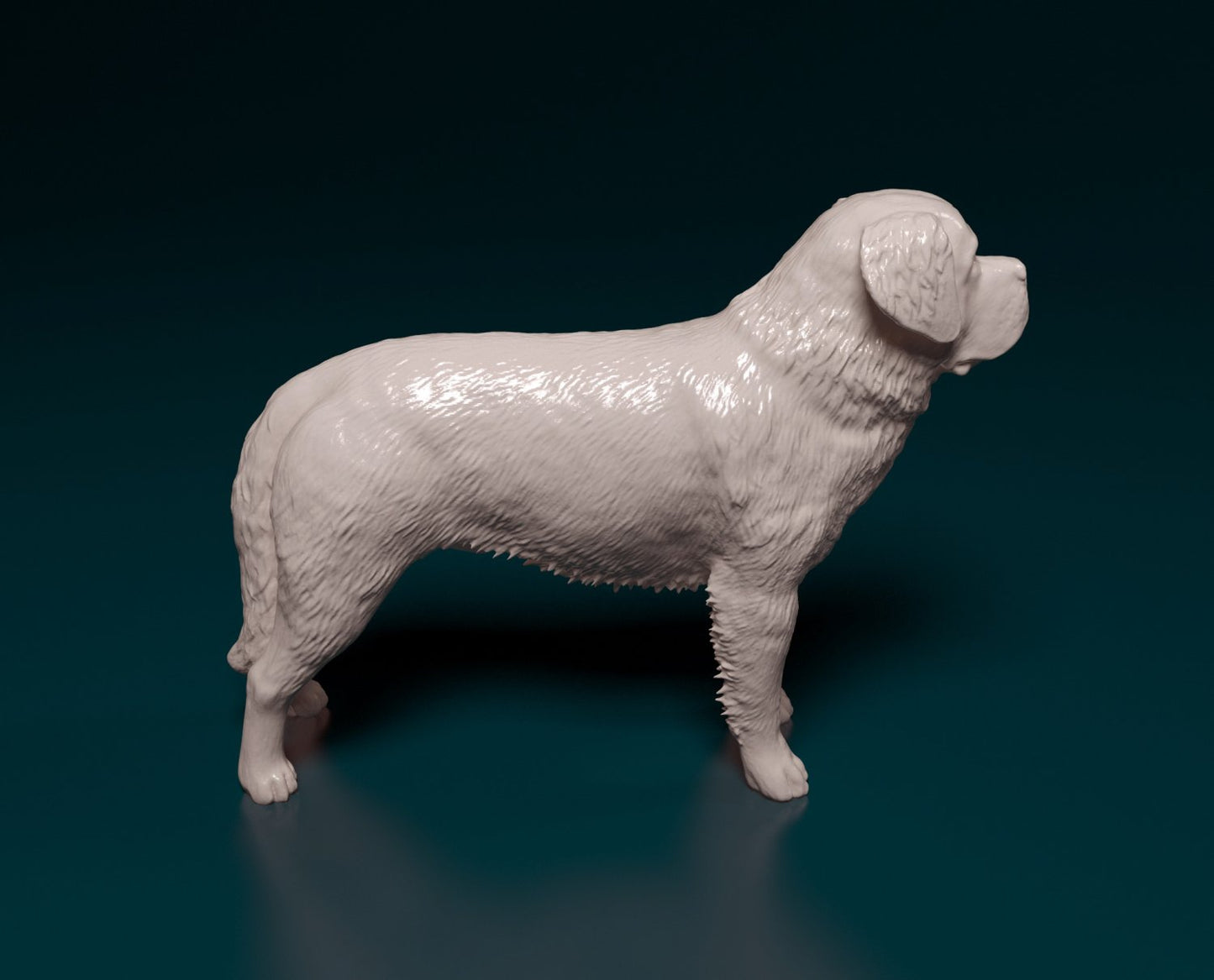 Saint Bernard dog artist resin - white resin ready to prep / paint ALL SCALES