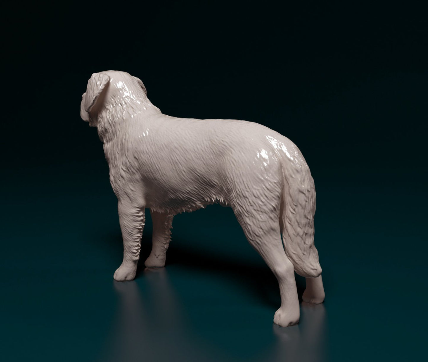 Saint Bernard dog artist resin - white resin ready to prep / paint ALL SCALES