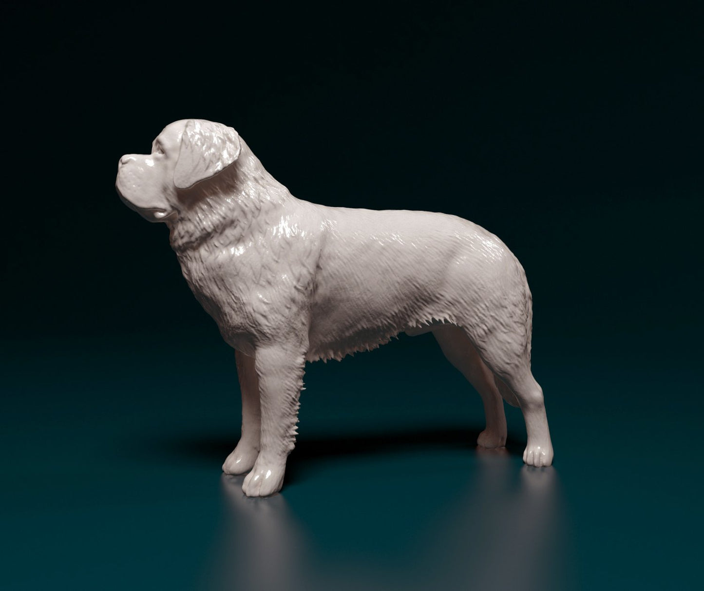 Saint Bernard dog artist resin - white resin ready to prep / paint ALL SCALES