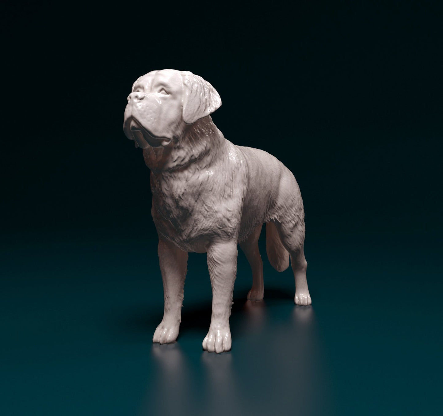 Saint Bernard dog artist resin - white resin ready to prep / paint ALL SCALES