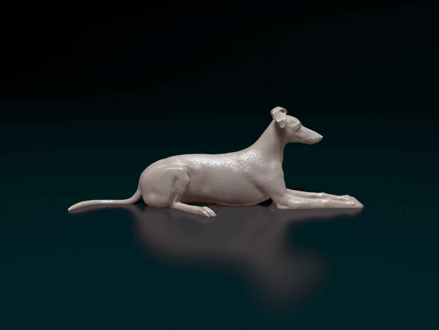 saluki x greyhound cross dog artist resin - white resin ready to prep / paint ALL SCALES