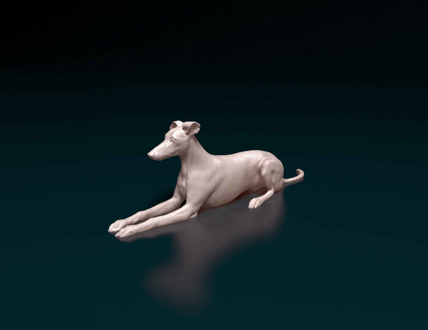 saluki x greyhound cross dog artist resin - white resin ready to prep / paint ALL SCALES
