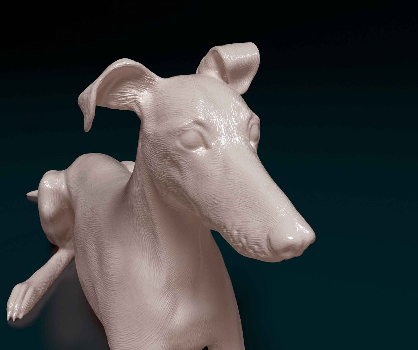 saluki x greyhound cross dog artist resin - white resin ready to prep / paint ALL SCALES