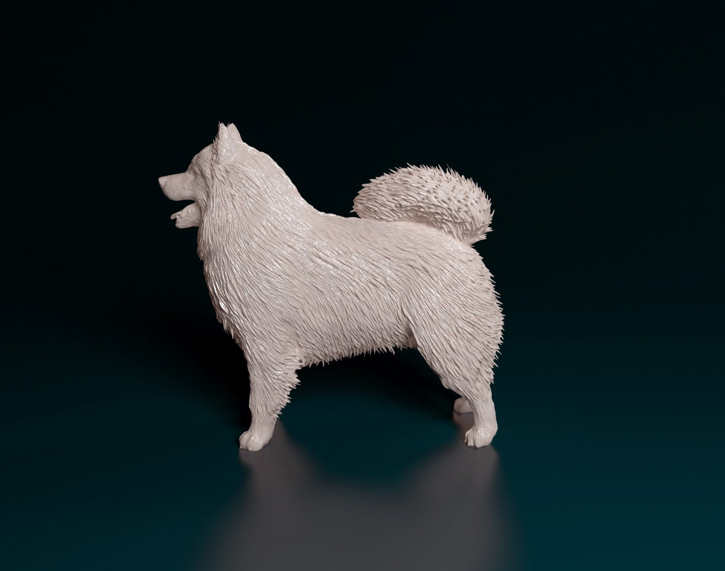 Samoyed dog artist resin - white resin ready to prep / paint ALL SCALES