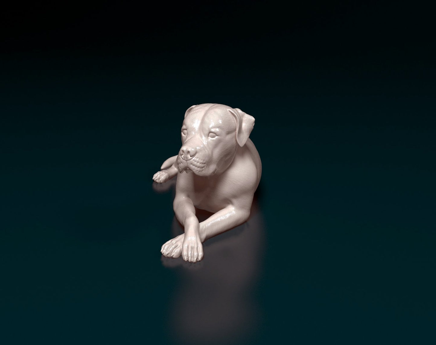 Scott aemrican bulldog dog artist resin - white resin ready to prep / paint ALL SCALES