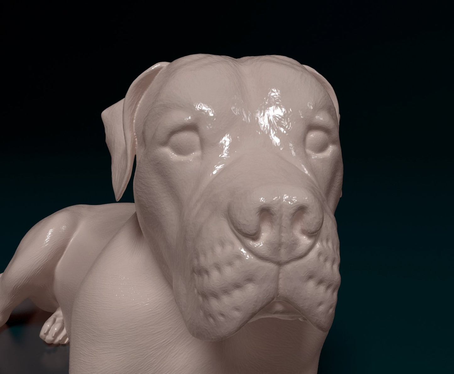 Scott aemrican bulldog dog artist resin - white resin ready to prep / paint ALL SCALES