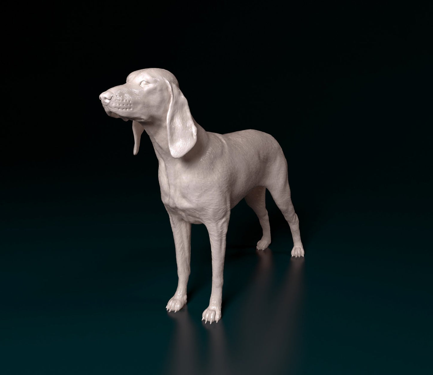 Seguigo italiano dog artist resin - white resin ready to prep / paint ALL SCALES