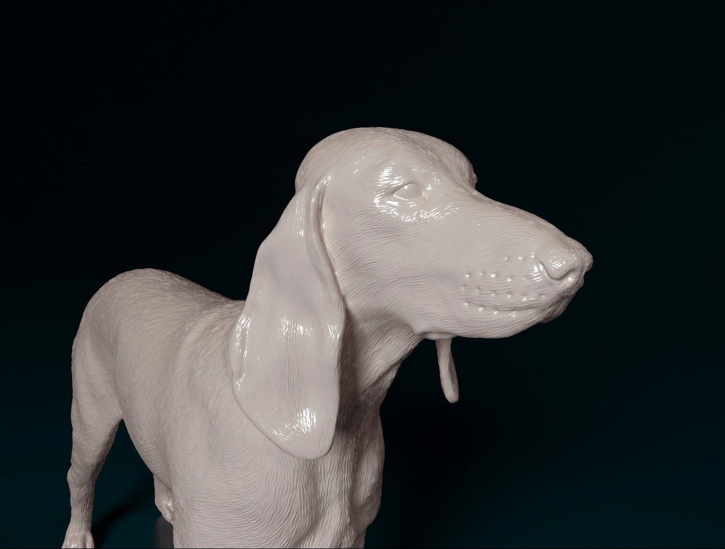 Seguigo italiano dog artist resin - white resin ready to prep / paint ALL SCALES