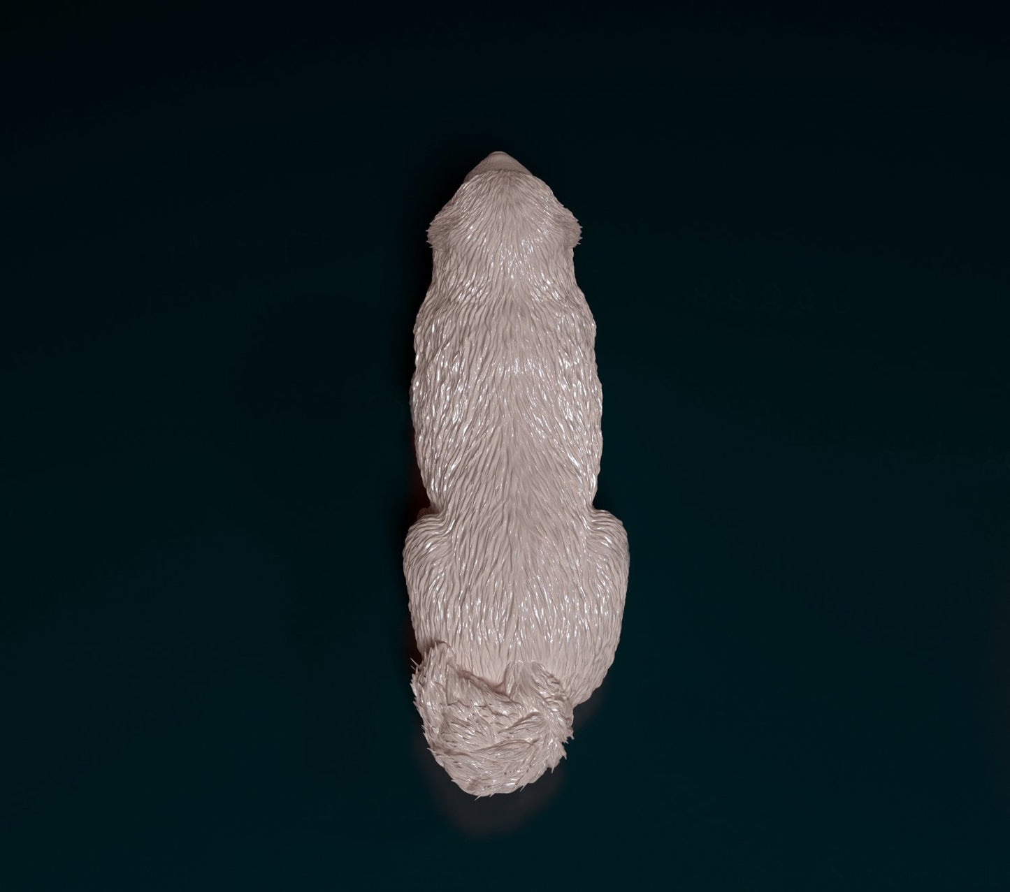 Shar pei longhaired dog artist resin - white resin ready to prep / paint ALL SCALES