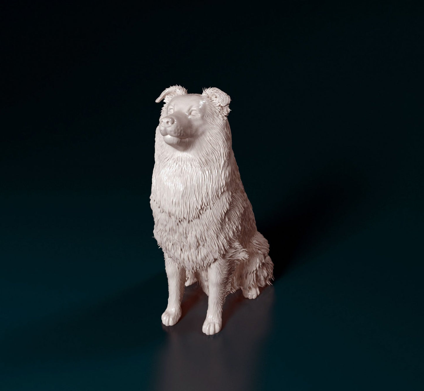 Sheltie dog artist resin - white resin ready to prep / paint ALL SCALES