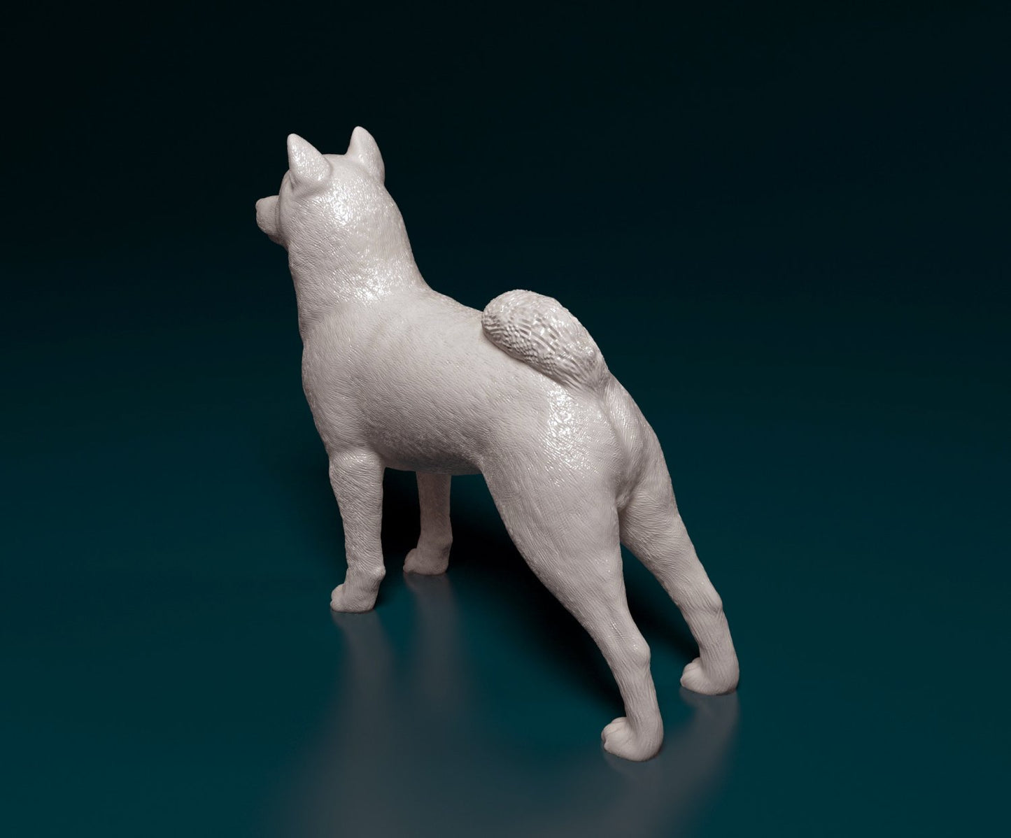 Shiba inu dog artist resin - white resin ready to prep / paint ALL SCALES