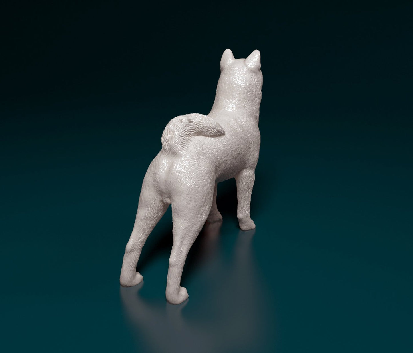 Shiba inu dog artist resin - white resin ready to prep / paint ALL SCALES