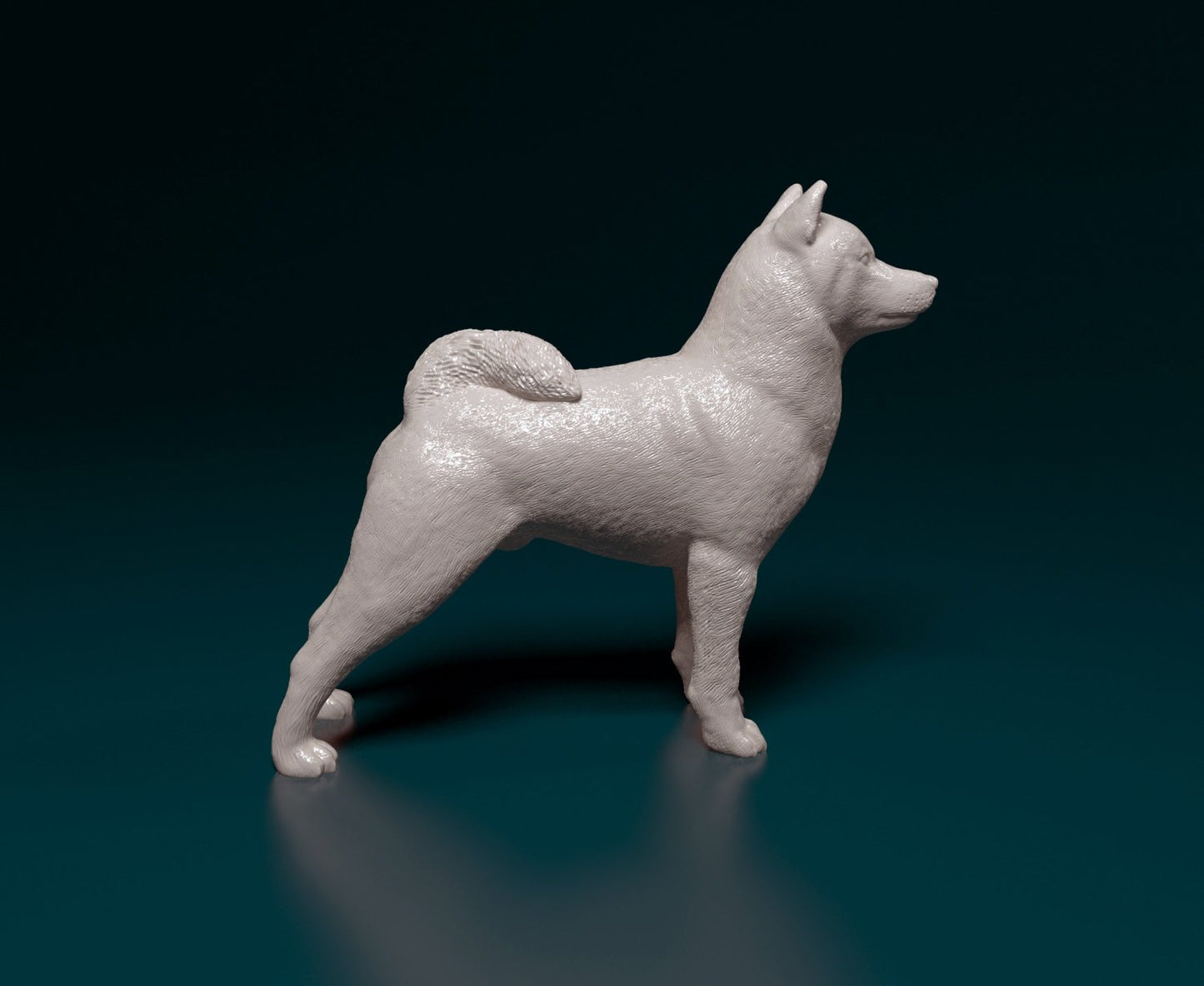 Shiba inu dog artist resin - white resin ready to prep / paint ALL SCALES
