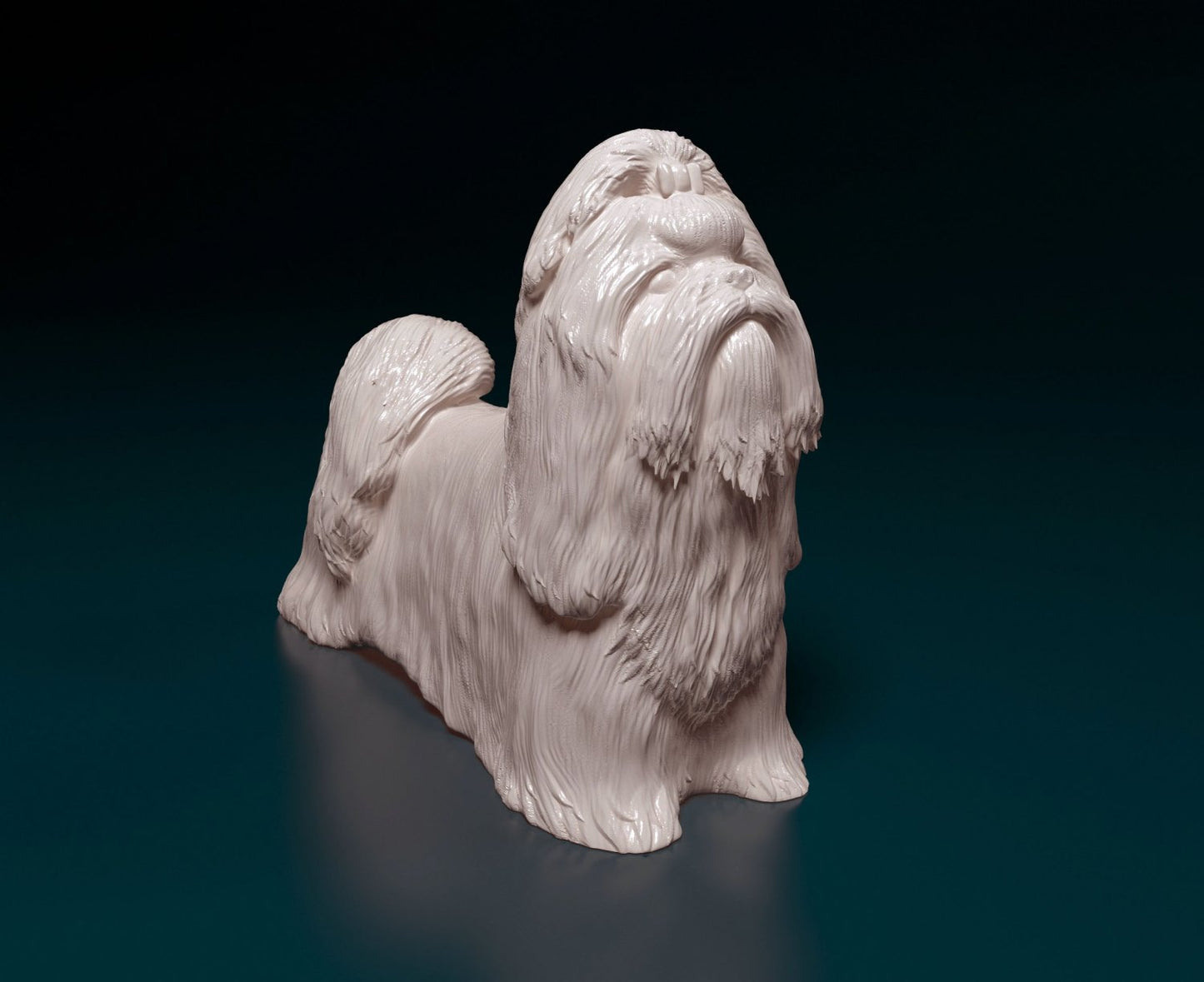 Shih tzu dog artist resin - white resin ready to prep / paint ALL SCALES