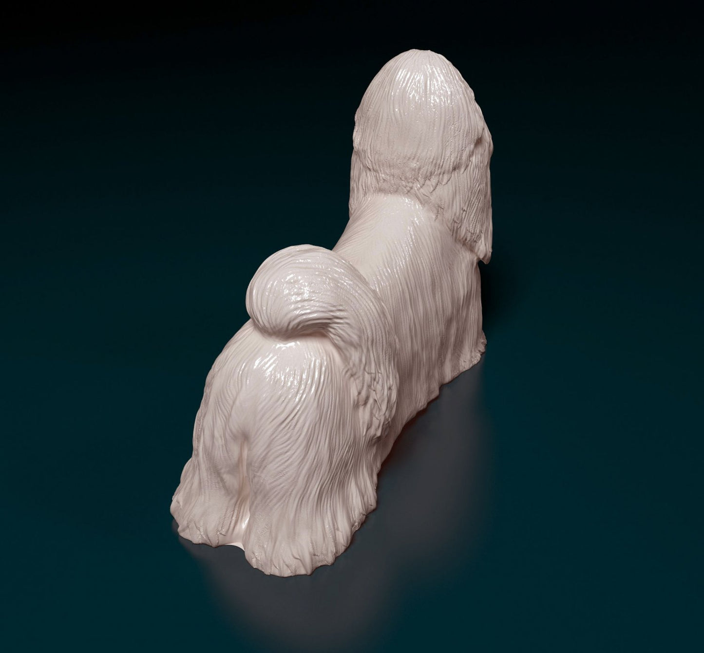 Shih tzu dog artist resin - white resin ready to prep / paint ALL SCALES
