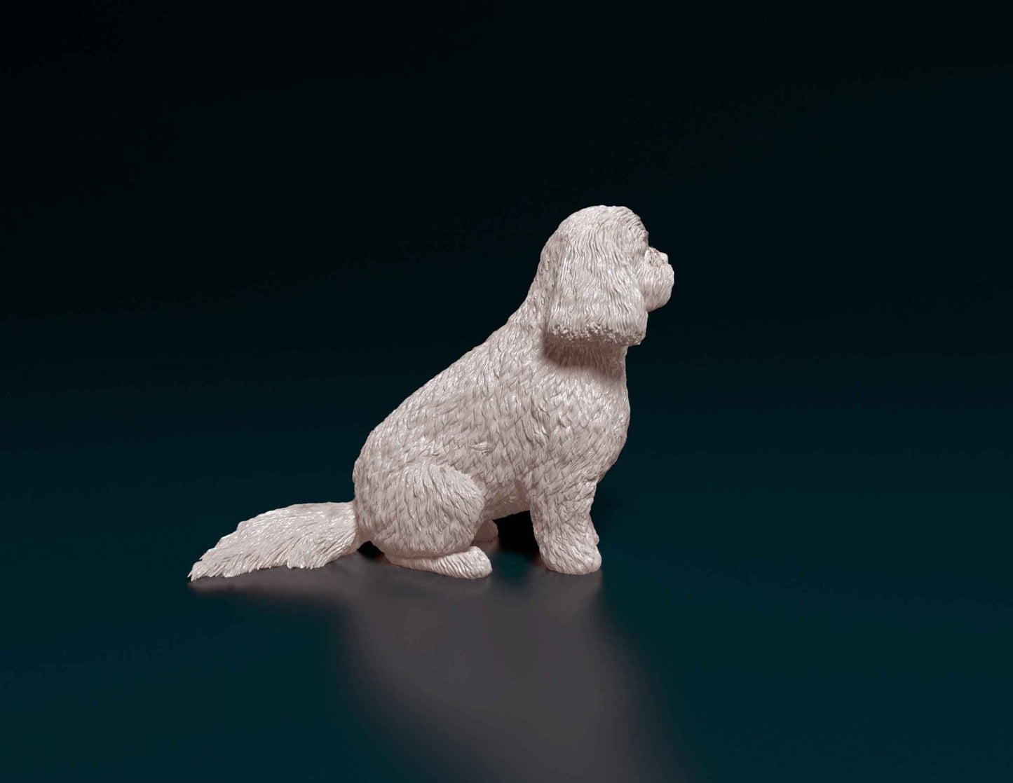 Shih tzu dog artist resin - white resin ready to prep / paint ALL SCALES