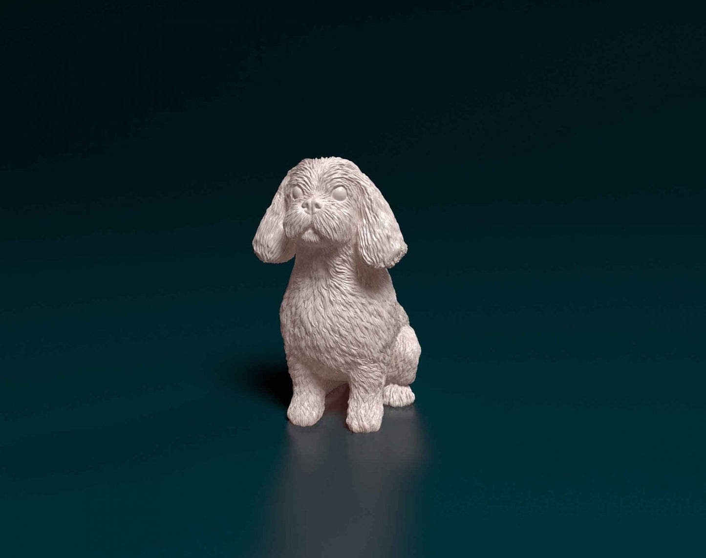 Shih tzu dog artist resin - white resin ready to prep / paint ALL SCALES