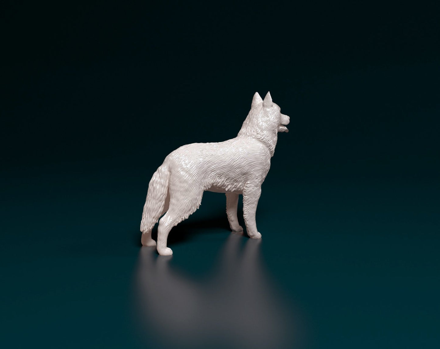 Siberian husky dog artist resin - white resin ready to prep / paint ALL SCALES