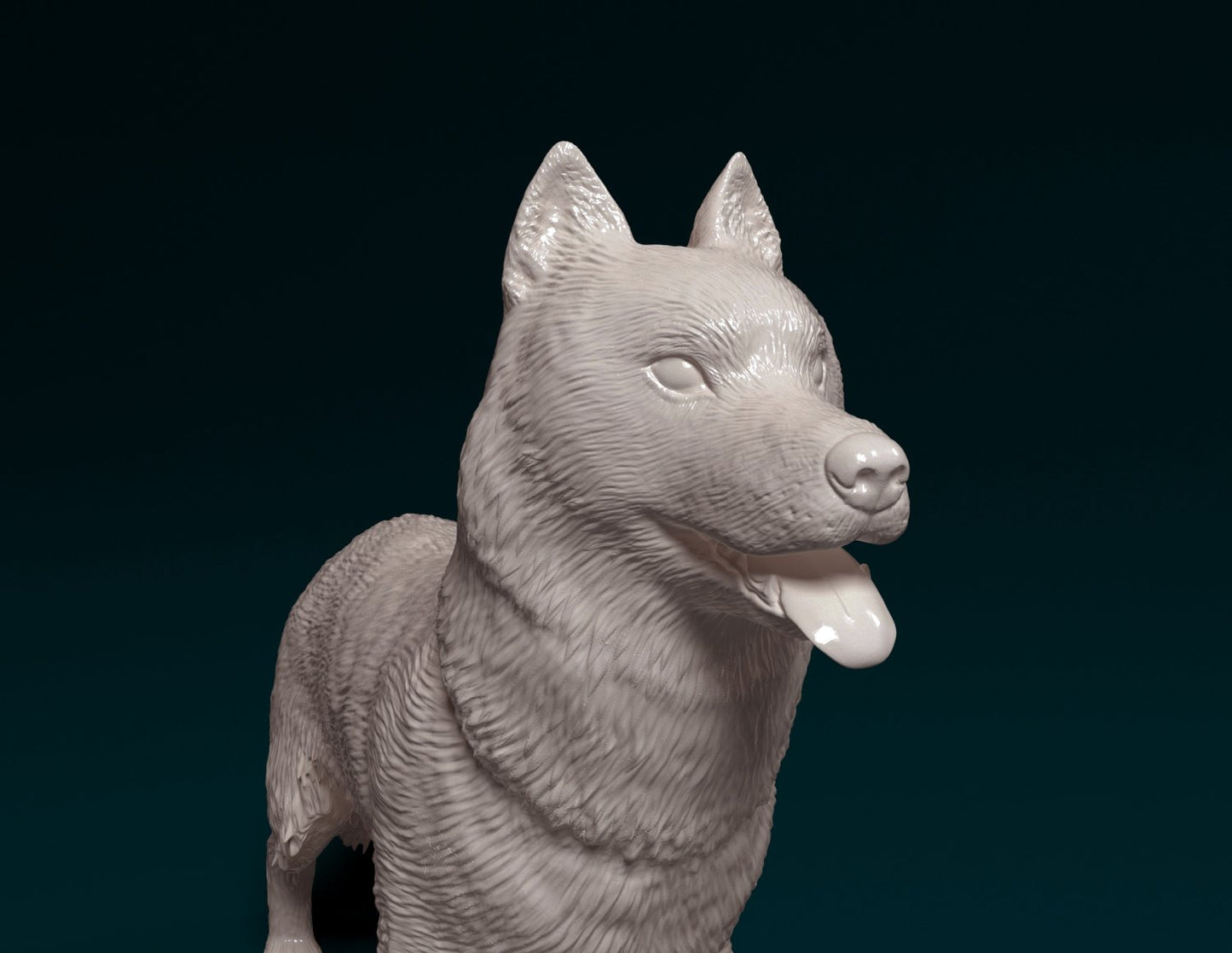 Siberian husky dog artist resin - white resin ready to prep / paint ALL SCALES