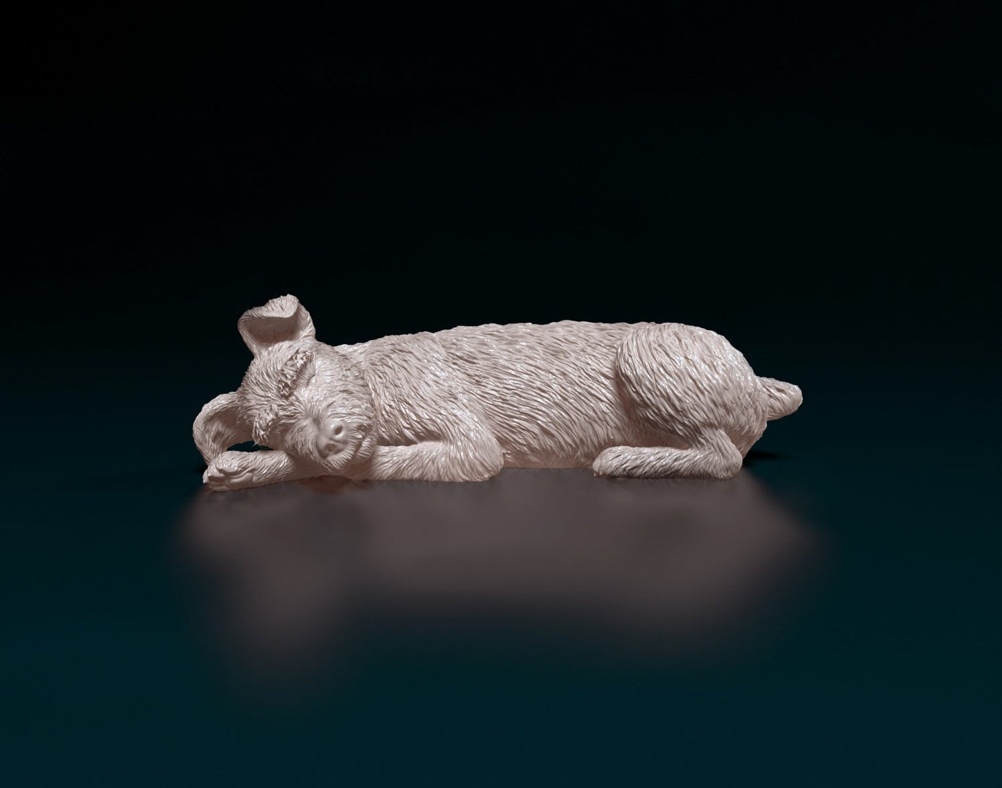 Schnauzer dog artist resin - white resin ready to prep / paint ALL SCALES