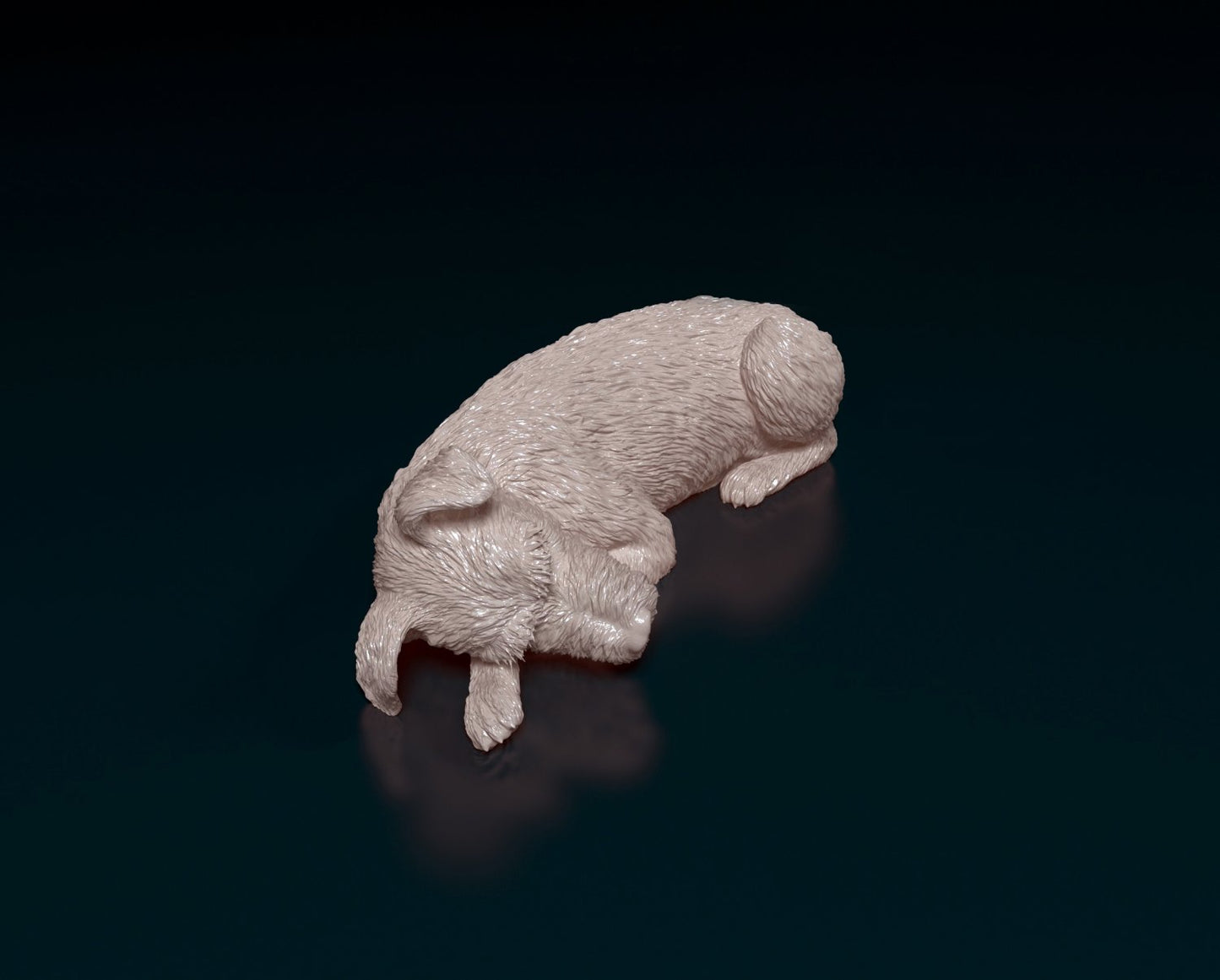 Schnauzer dog artist resin - white resin ready to prep / paint ALL SCALES