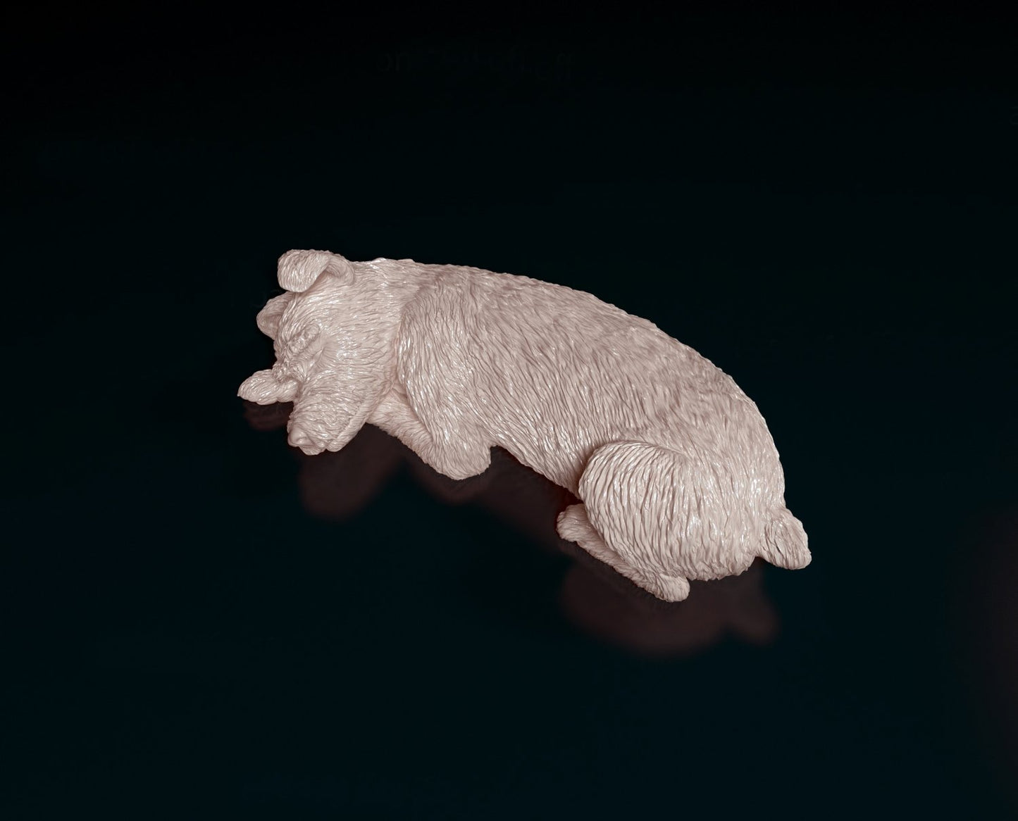 Schnauzer dog artist resin - white resin ready to prep / paint ALL SCALES