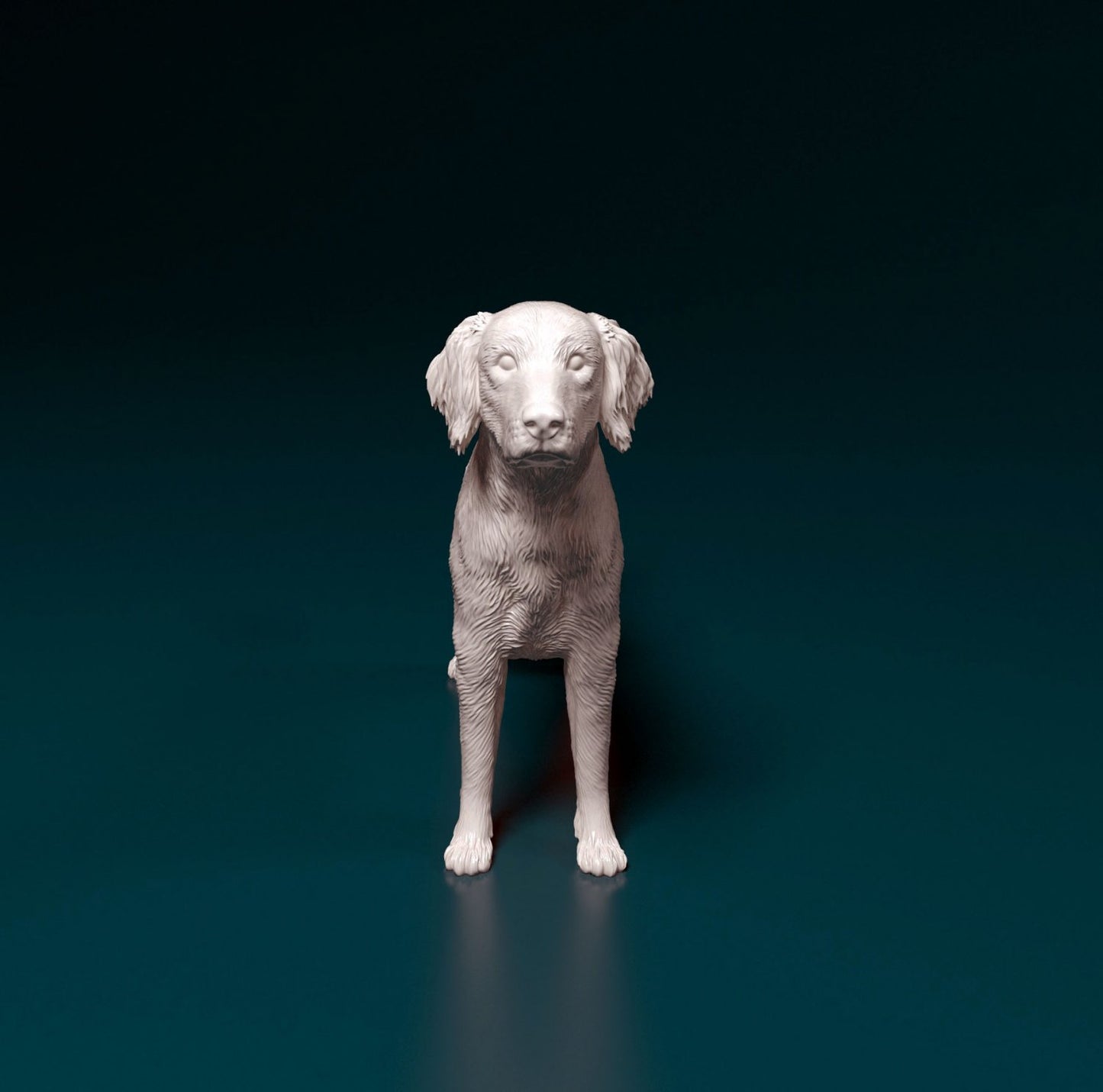 Small Musterlander dog artist resin - white resin ready to prep / paint ALL SCALES