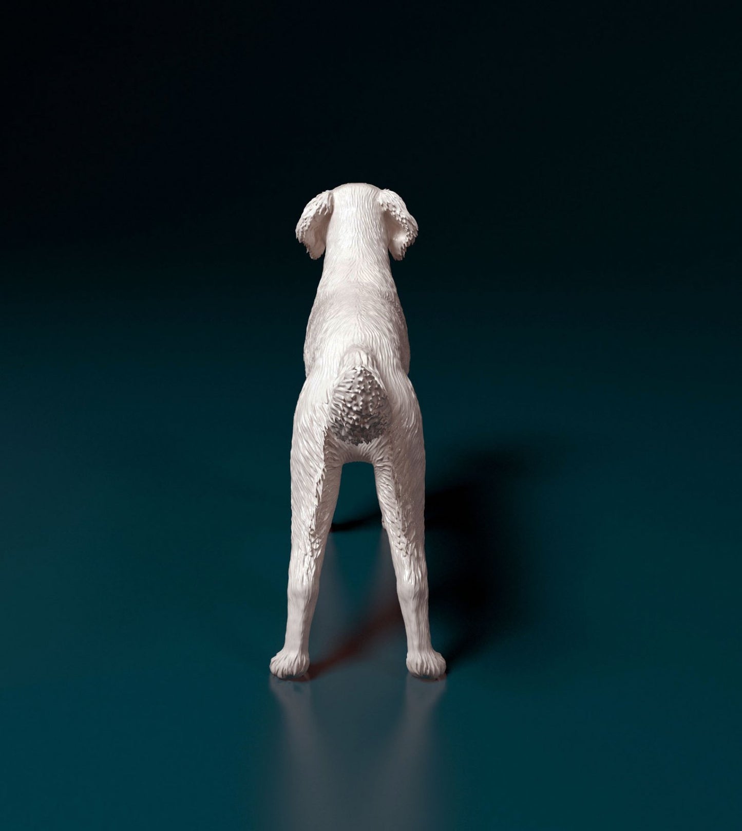 Small Musterlander dog artist resin - white resin ready to prep / paint ALL SCALES
