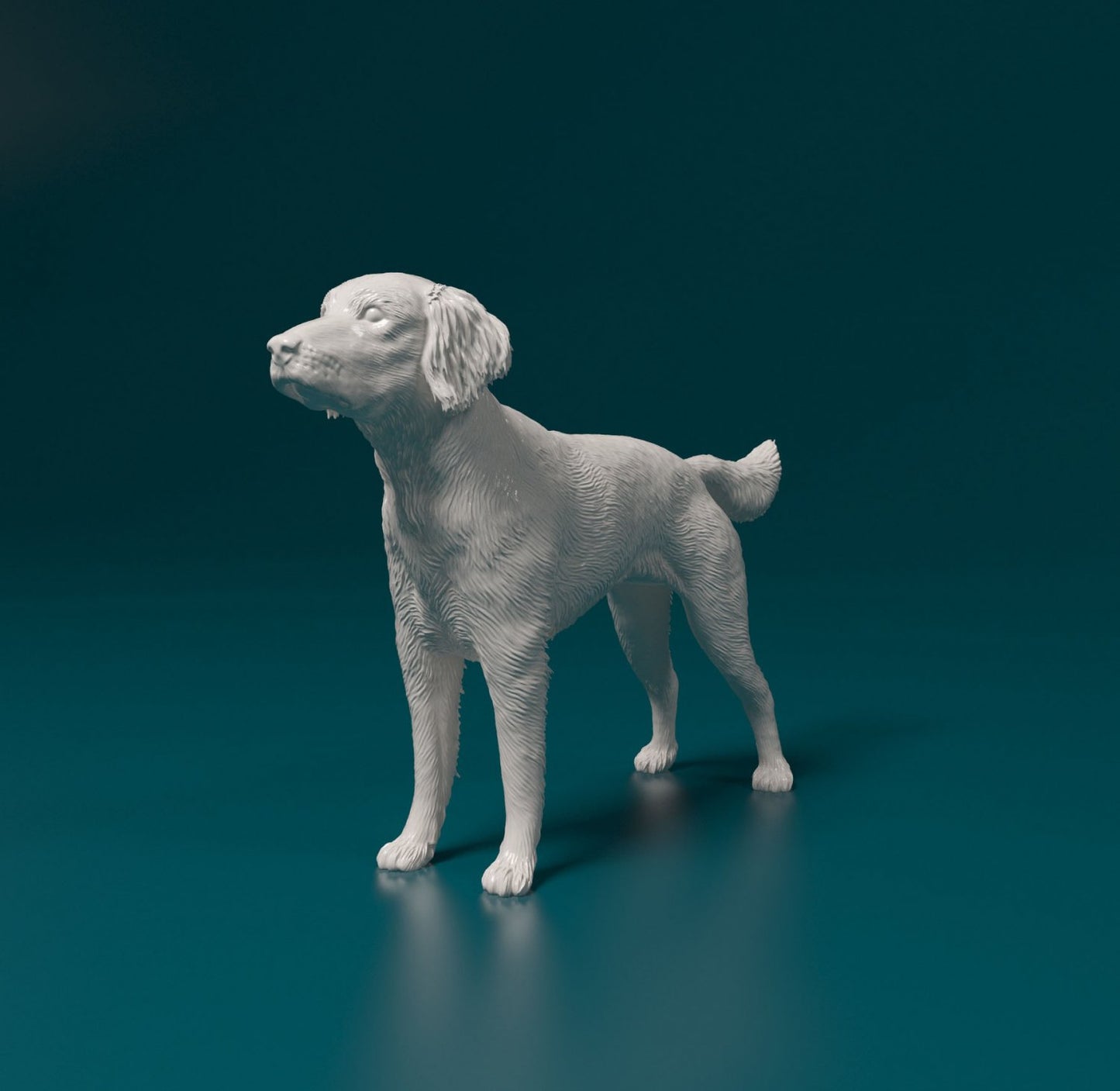 Small Musterlander dog artist resin - white resin ready to prep / paint ALL SCALES