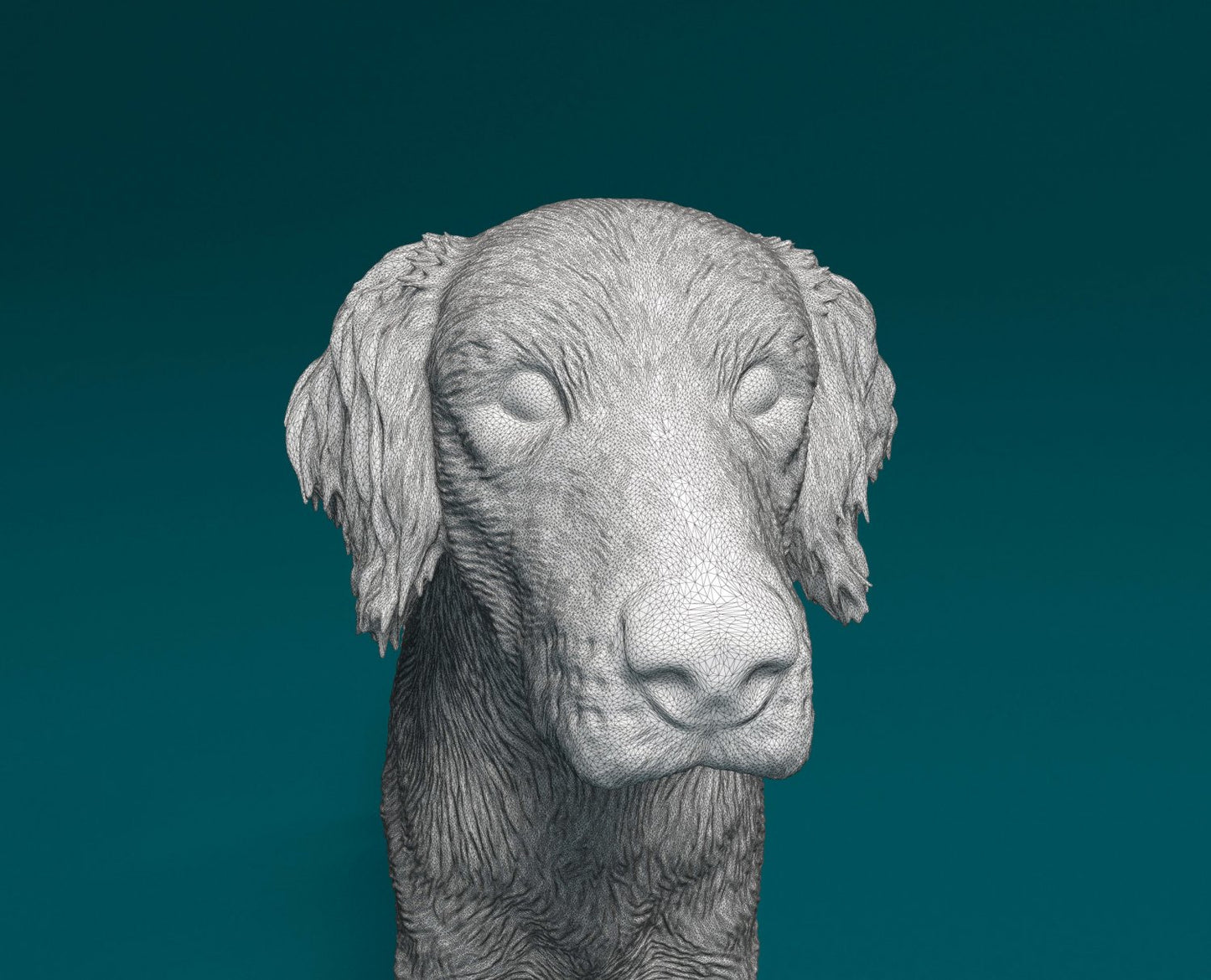 Small Musterlander dog artist resin - white resin ready to prep / paint ALL SCALES