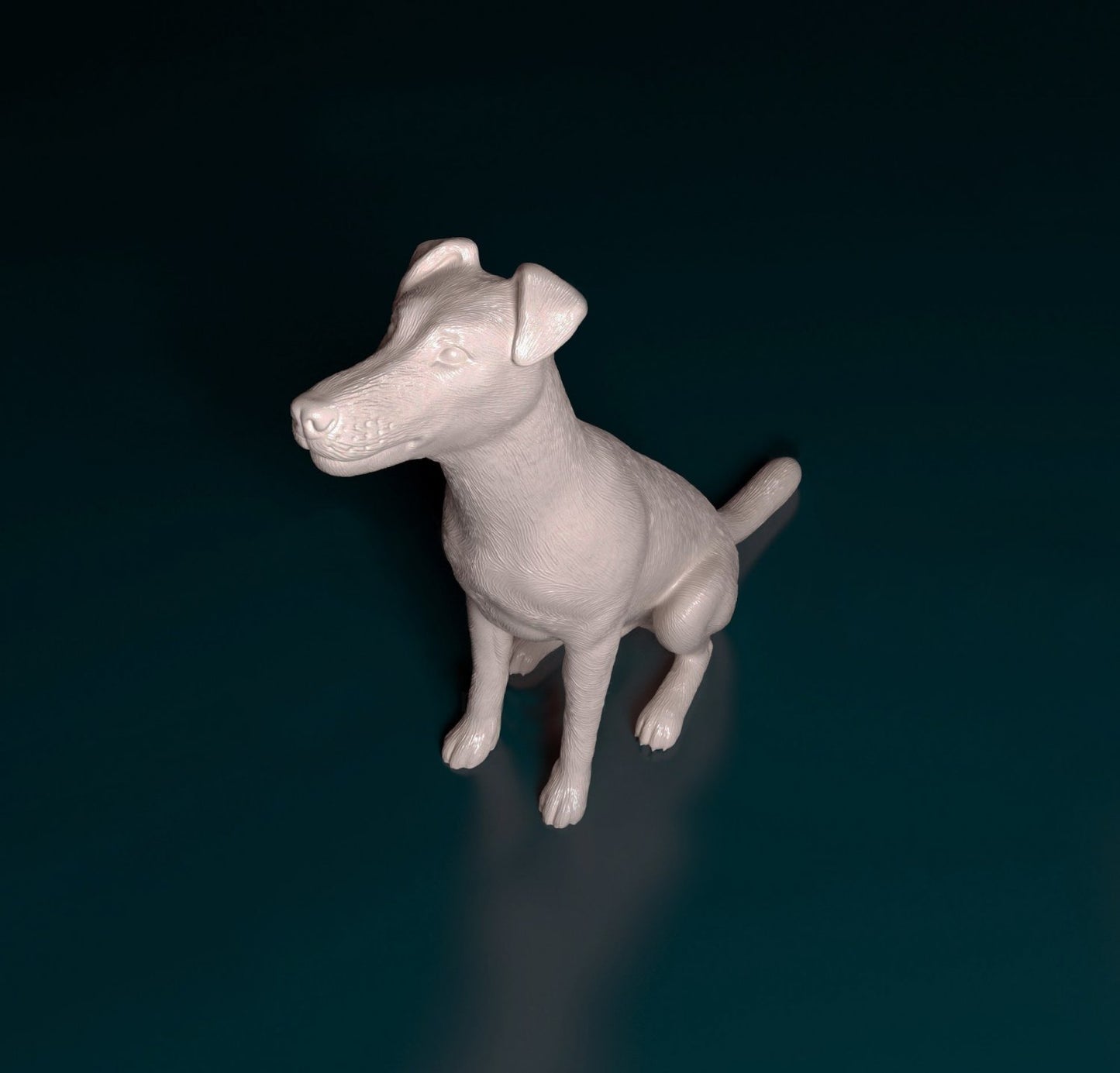 Smoothe fox terrier dog artist resin - white resin ready to prep / paint ALL SCALES