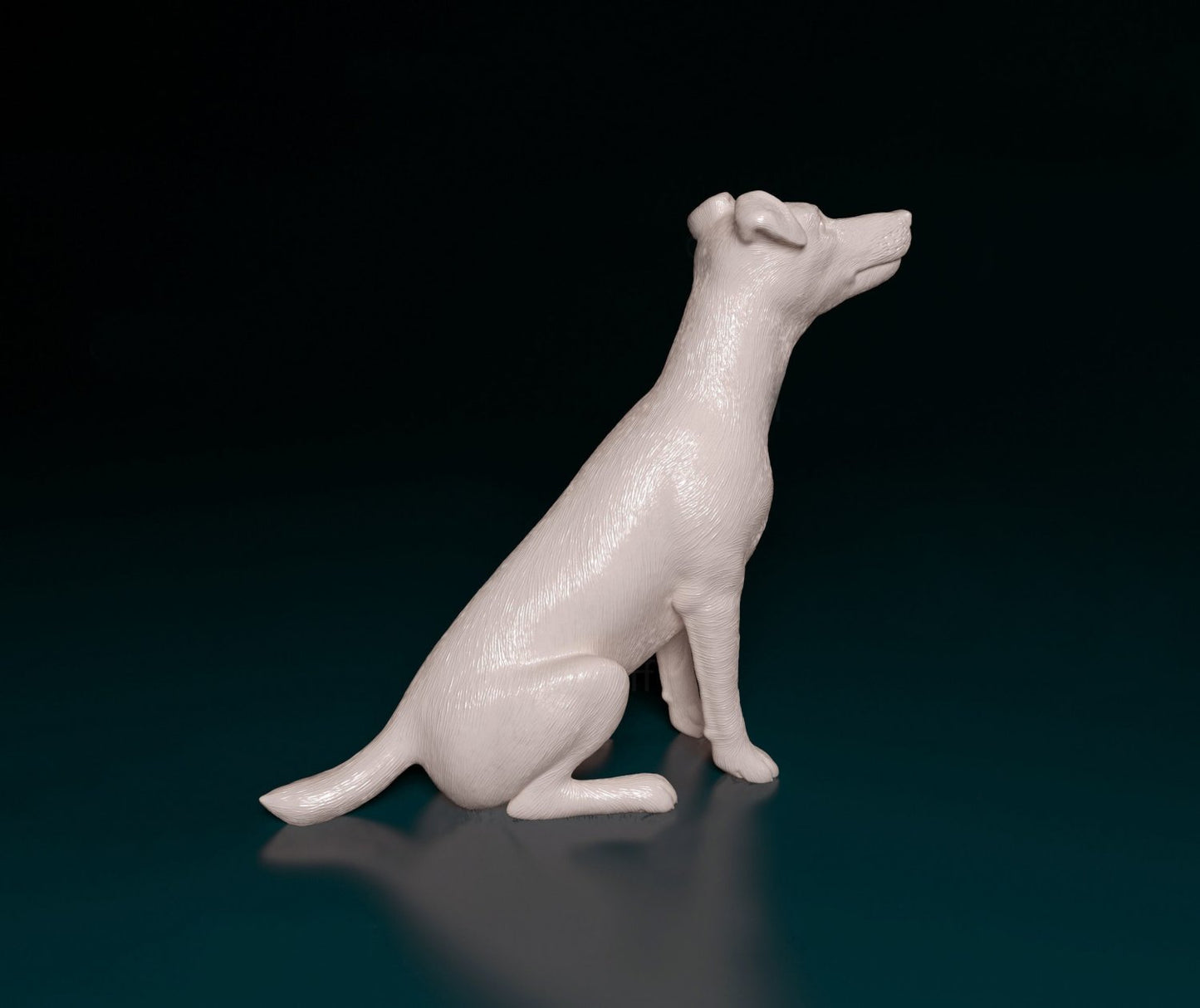 Smoothe fox terrier dog artist resin - white resin ready to prep / paint ALL SCALES