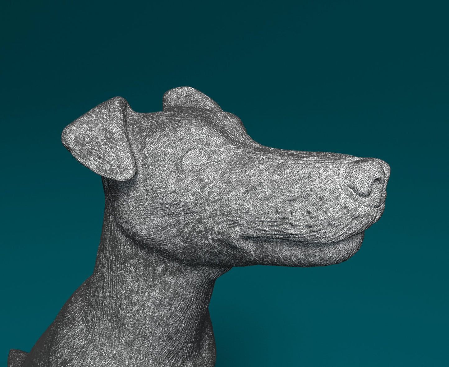 Smoothe fox terrier dog artist resin - white resin ready to prep / paint ALL SCALES