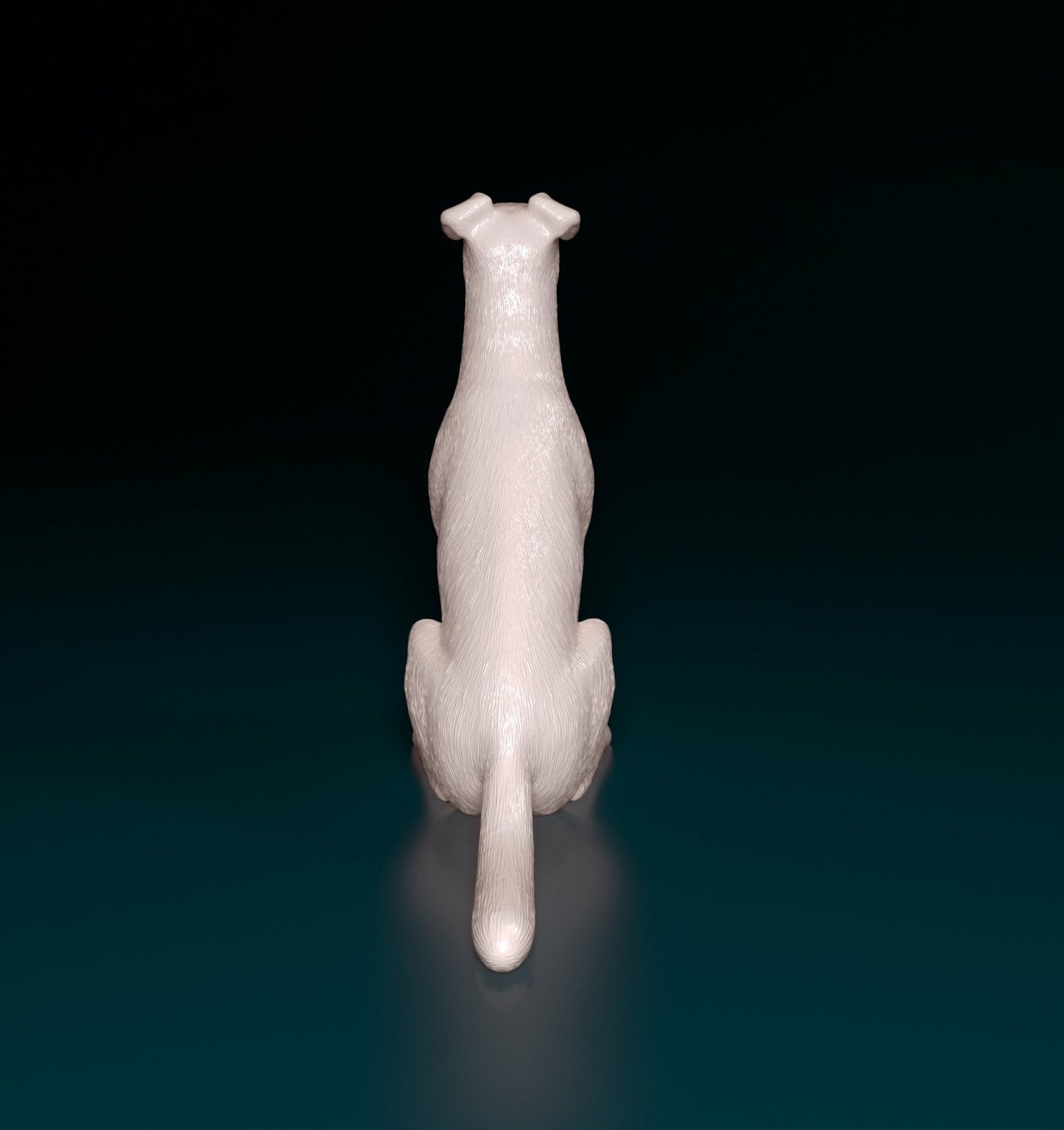 Smoothe fox terrier dog artist resin - white resin ready to prep / paint ALL SCALES