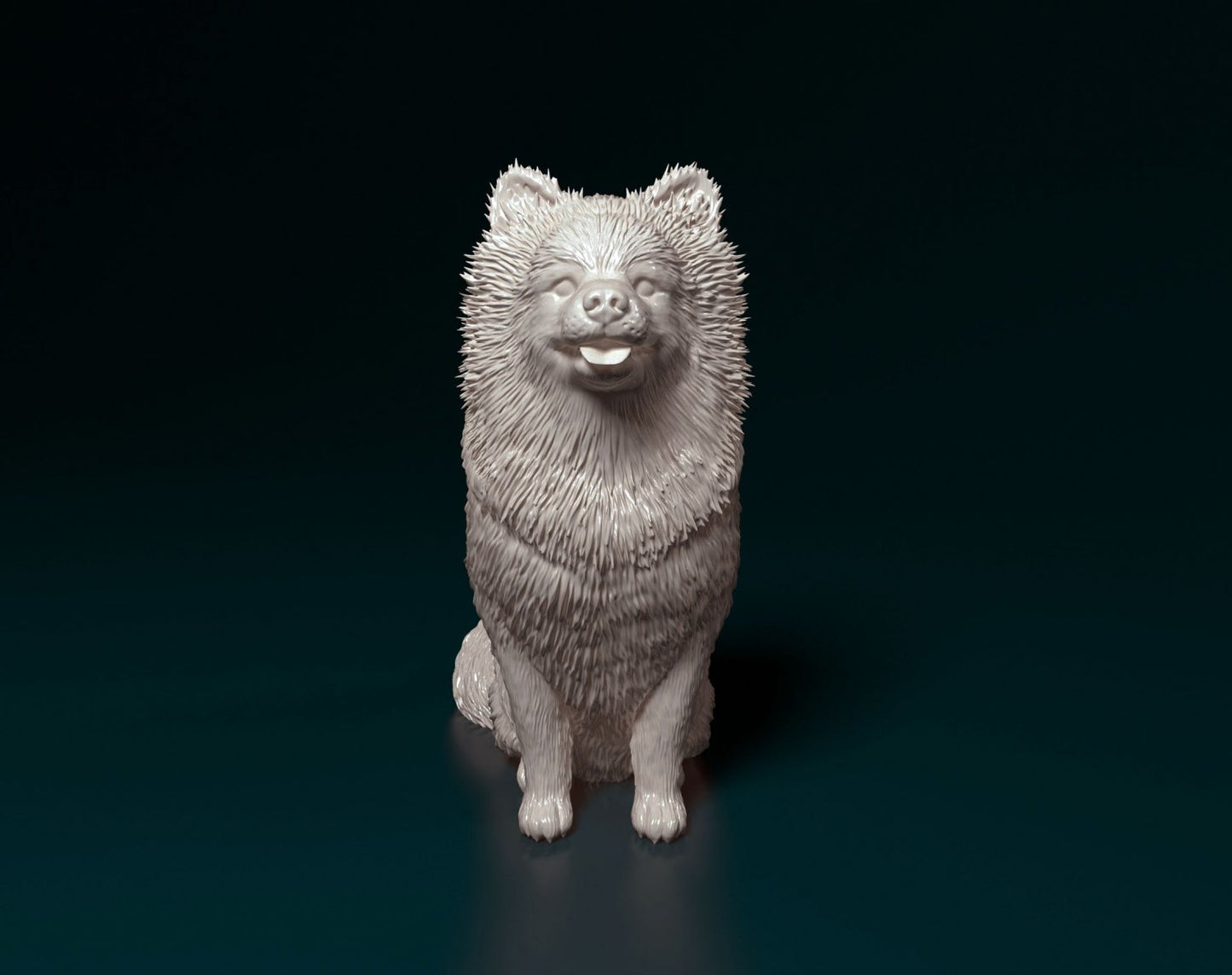 spitz dog artist resin - white resin ready to prep / paint ALL SCALES