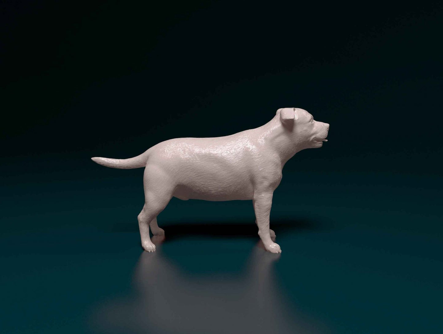 Staffordshire bull terrier dog artist resin - white resin ready to prep / paint ALL SCALES
