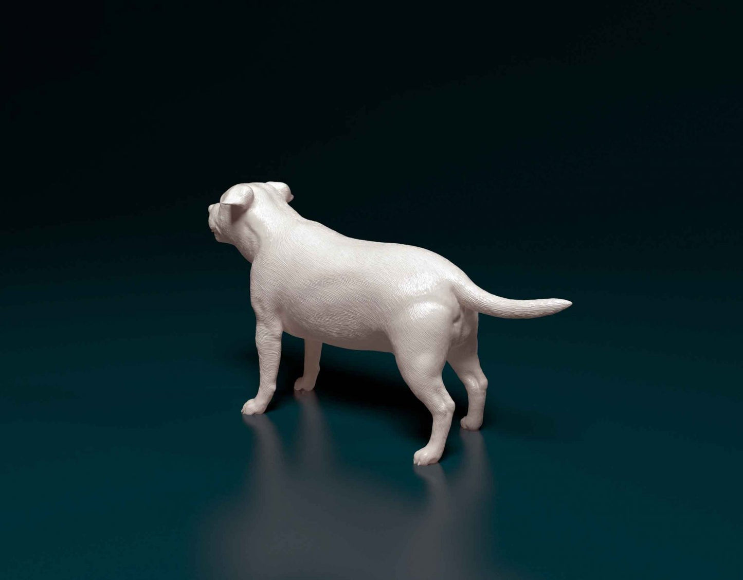 Staffordshire bull terrier dog artist resin - white resin ready to prep / paint ALL SCALES