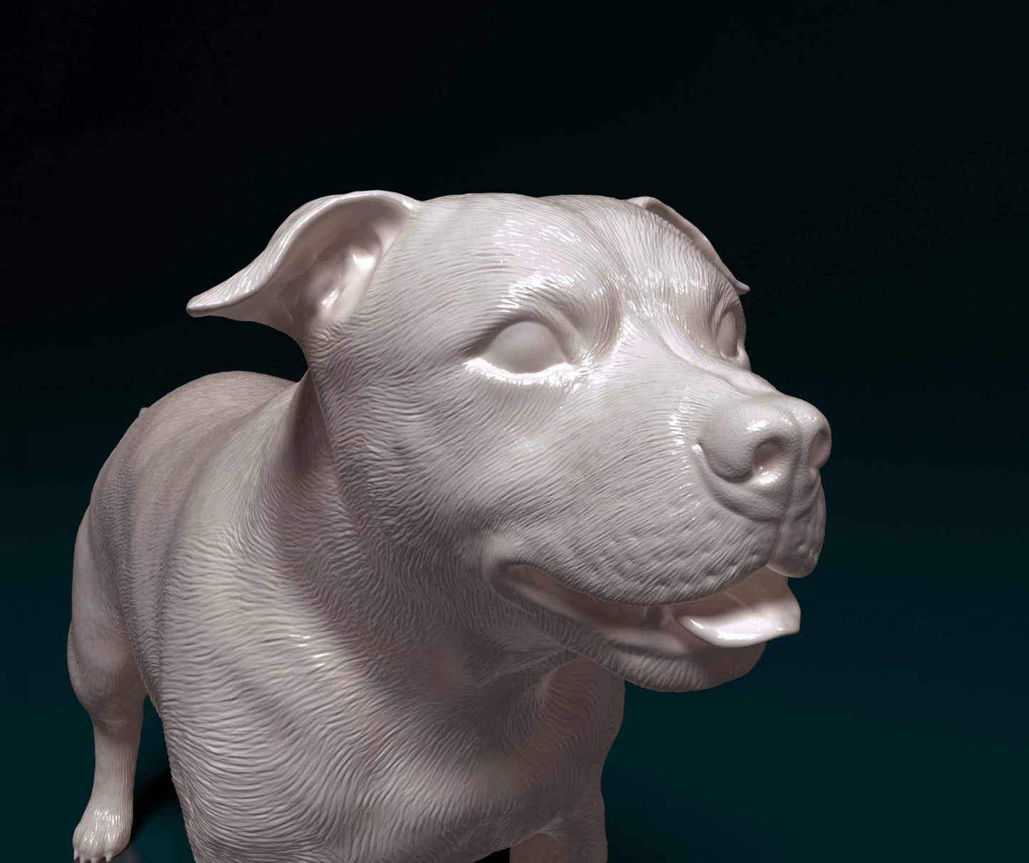 Staffordshire bull terrier dog artist resin - white resin ready to prep / paint ALL SCALES