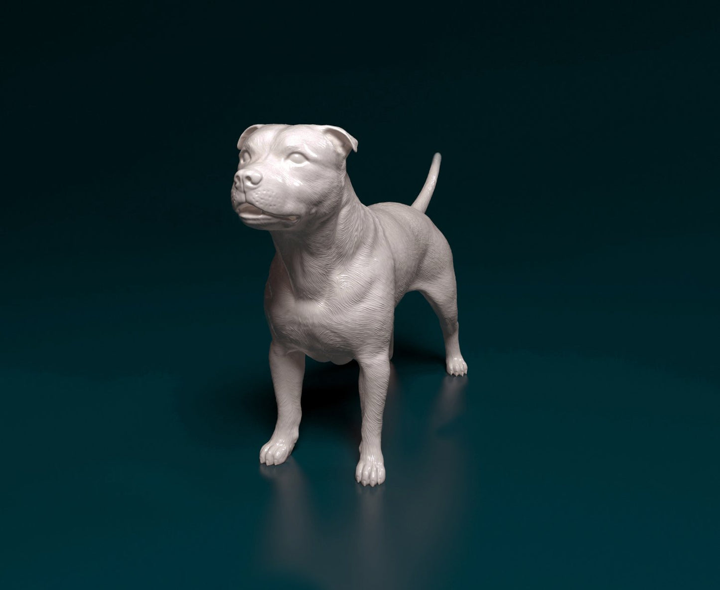 Staffordshire bull terrier dog artist resin - white resin ready to prep / paint ALL SCALES