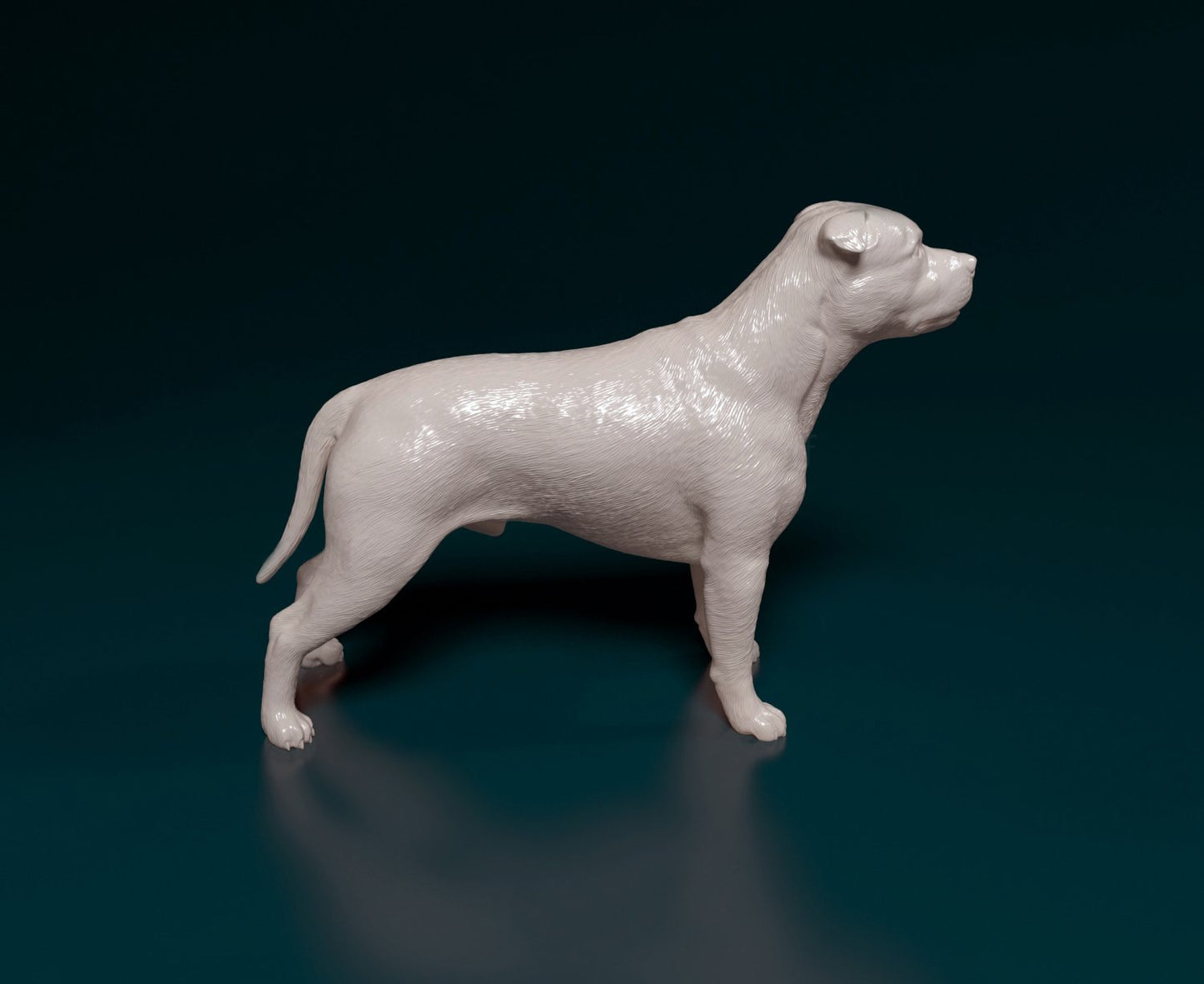 Staffordshire bull terrier dog artist resin - white resin ready to prep / paint ALL SCALES