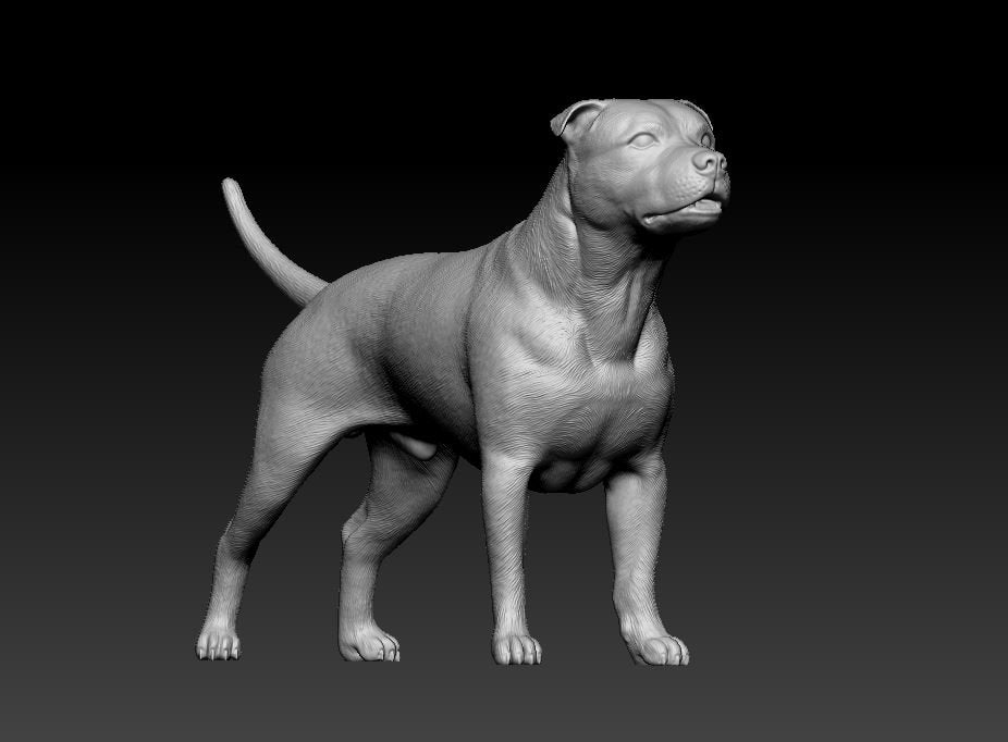Staffordshire bull terrier dog artist resin - white resin ready to prep / paint ALL SCALES