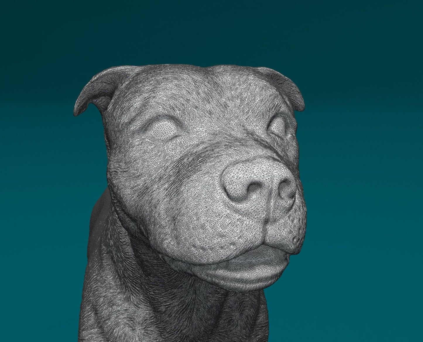 Staffordshire bull terrier dog artist resin - white resin ready to prep / paint ALL SCALES