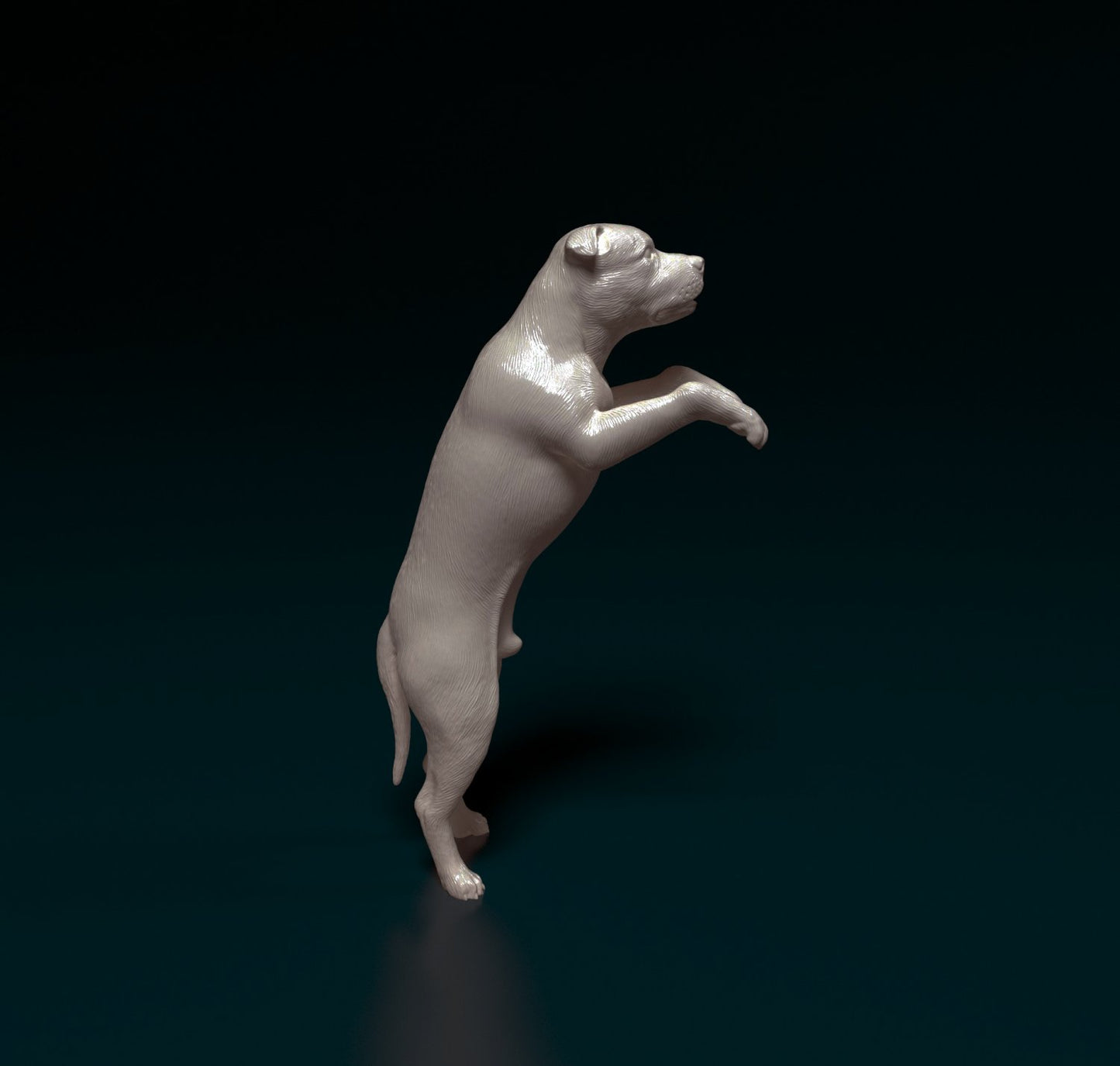 Staffordshire bull terrier dog artist resin - white resin ready to prep / paint ALL SCALES