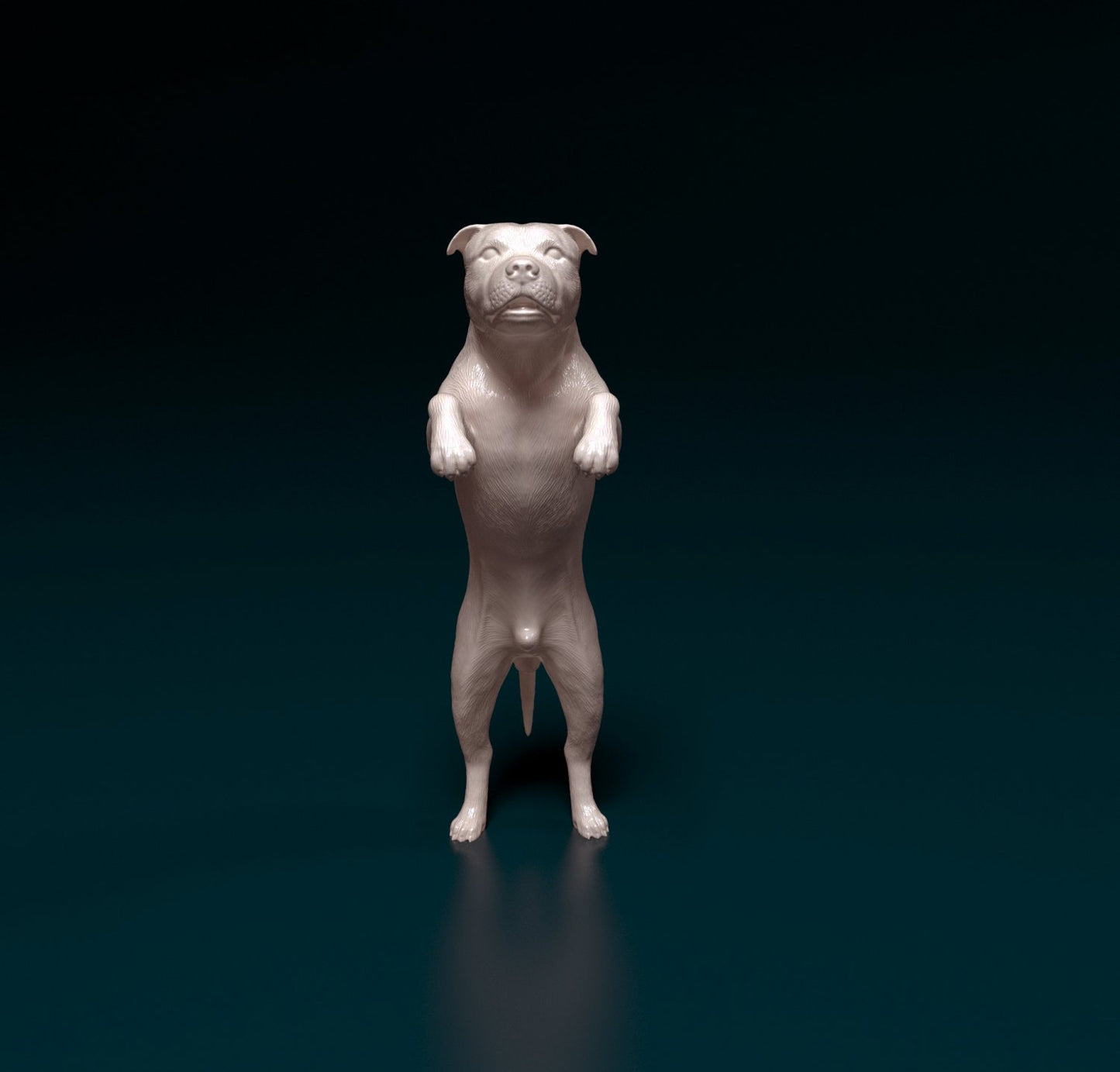Staffordshire bull terrier dog artist resin - white resin ready to prep / paint ALL SCALES