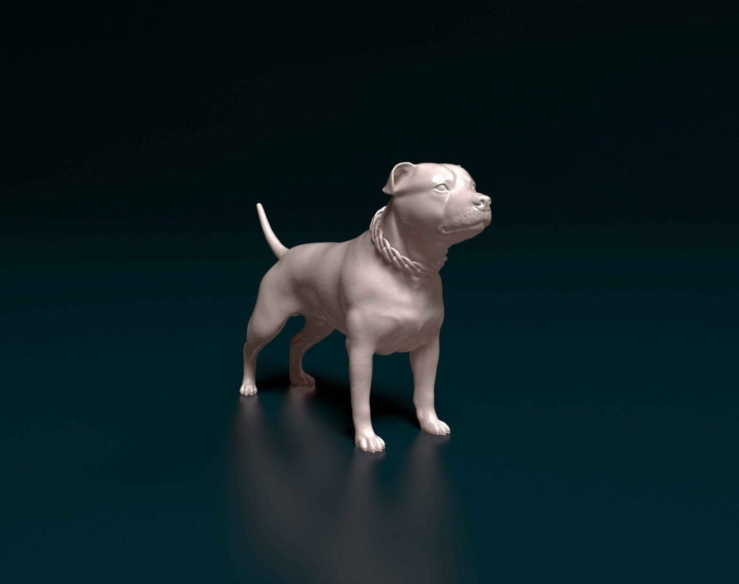 Staffordshire bull terrier dog artist resin - white resin ready to prep / paint ALL SCALES